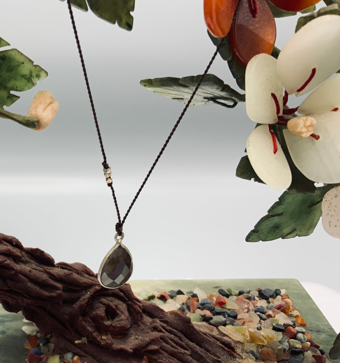 Margaret Solow Faceted Smoky Sapphire Necklace