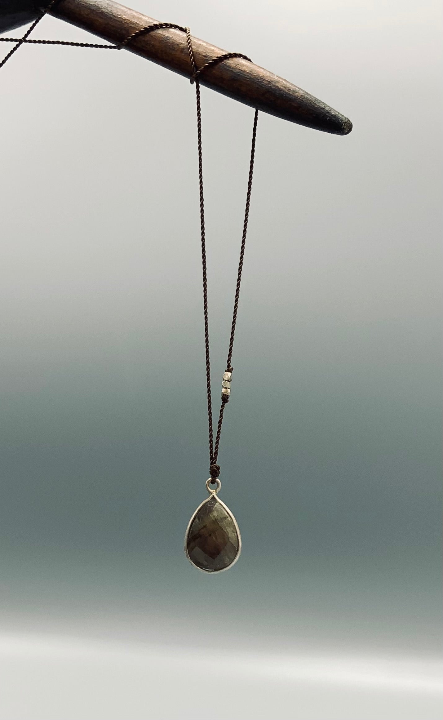 Margaret Solow Faceted Smoky Sapphire Necklace