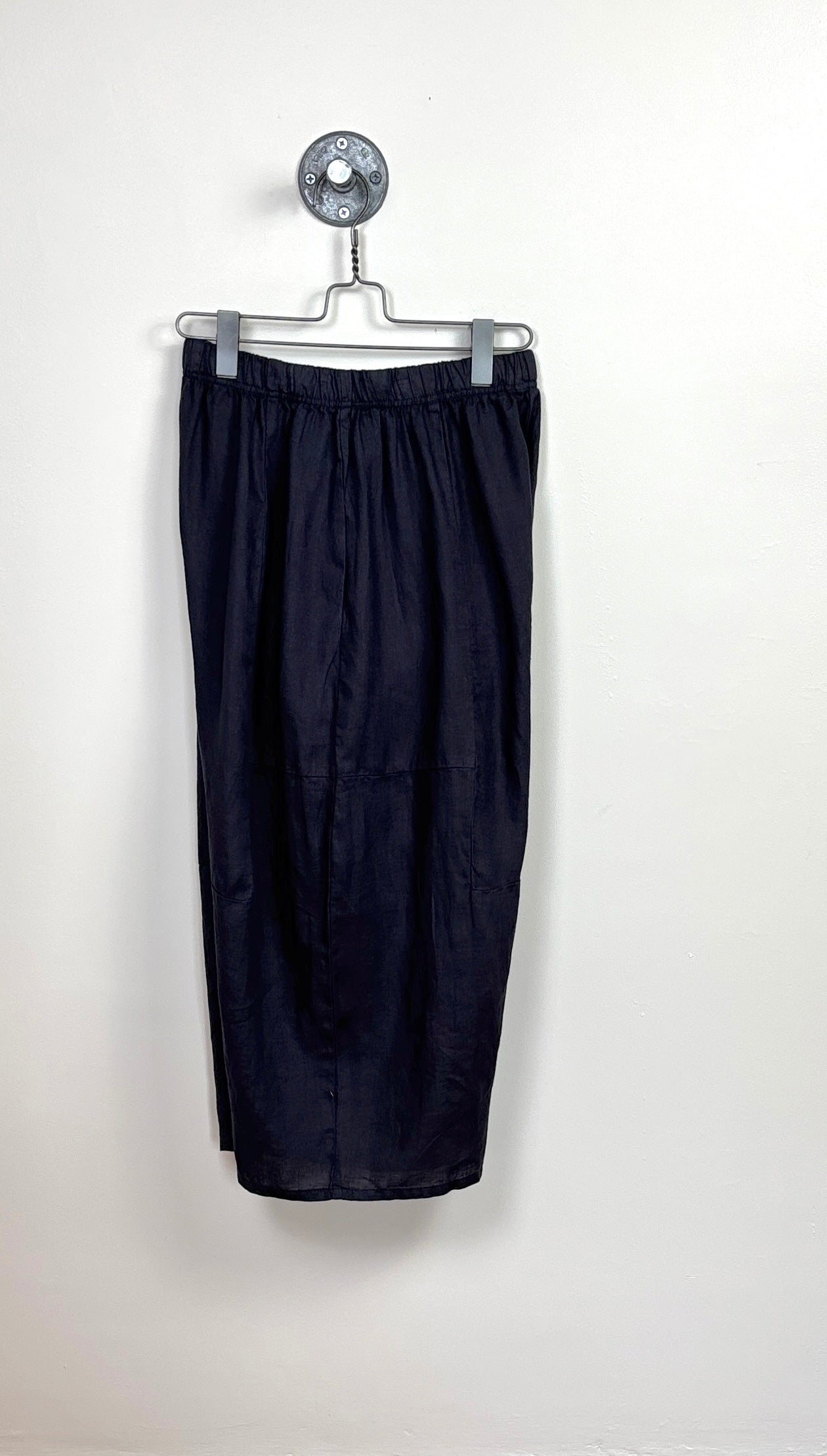 Cut Loose ~ Balloon Crop Linen Pant - Lights Out
