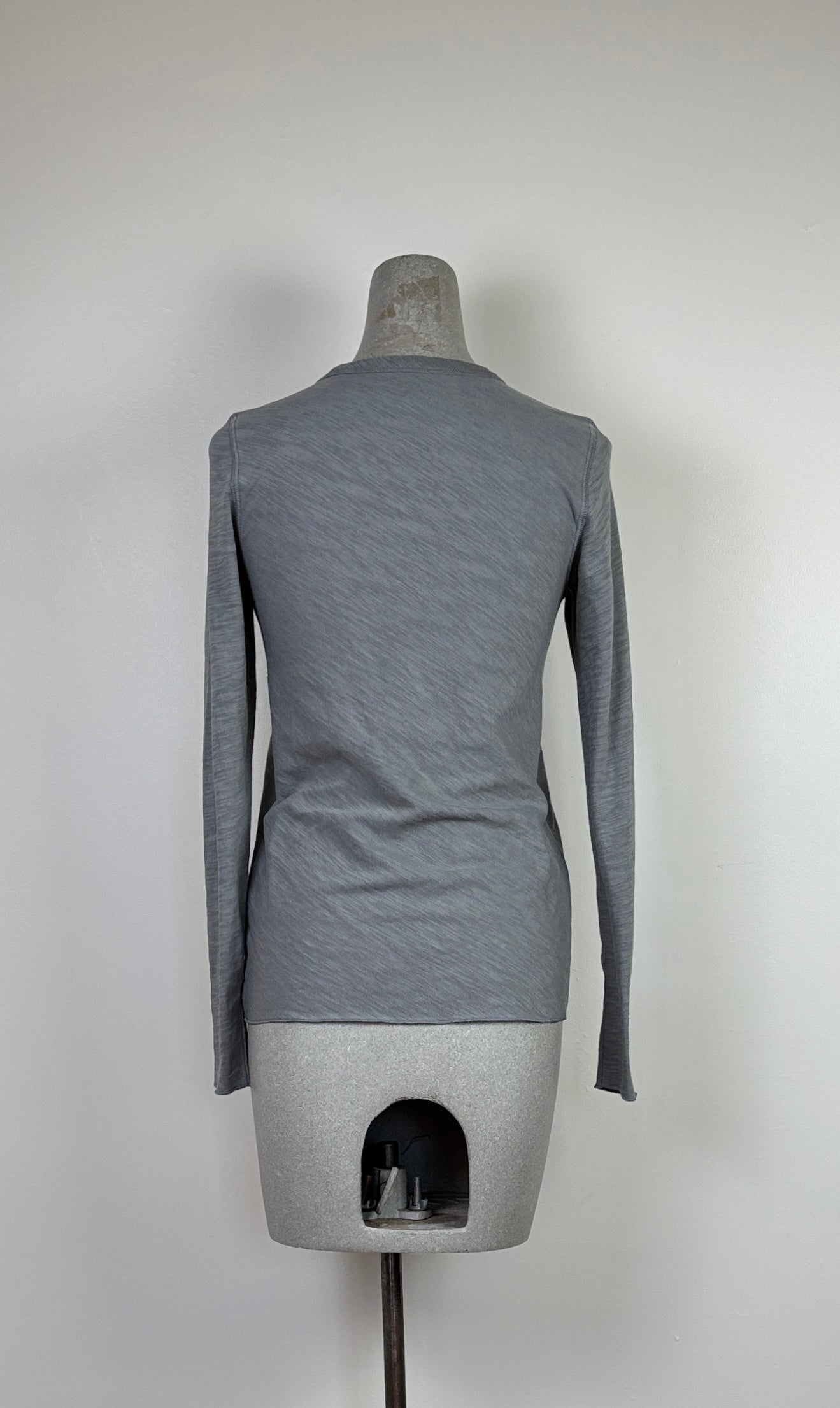 Lilla P. ~ Long Sleeve Bias Cut Crewneck - Gravel