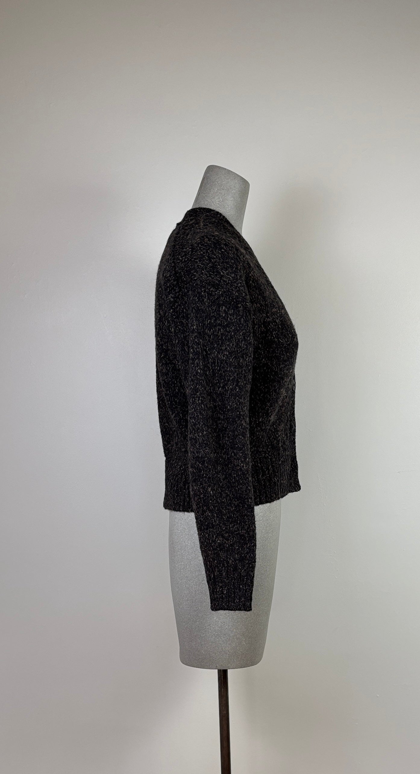 Lilla P. ~  Marled V Cardigan - Black