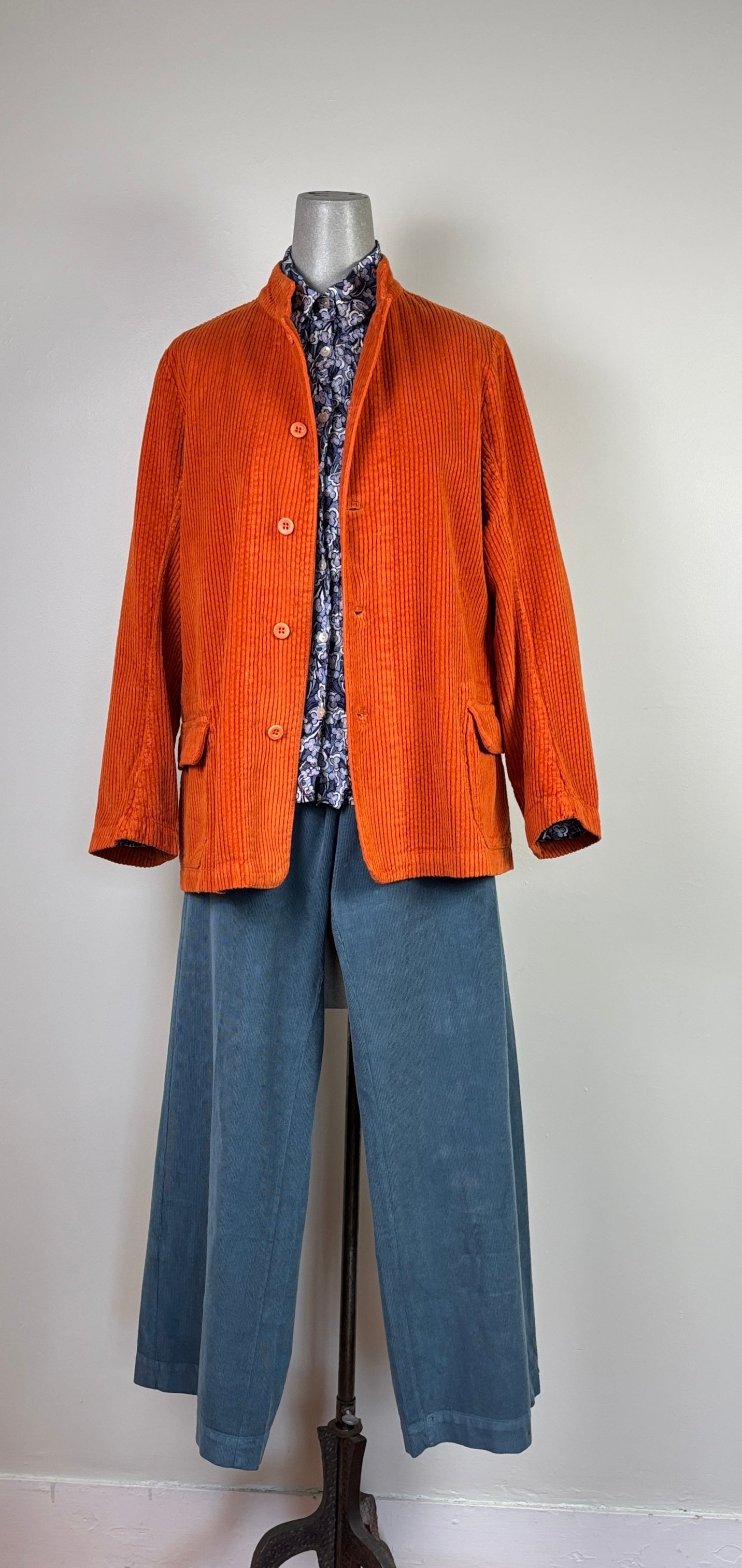 Miki Thumb  ~  Liberty Print Crinkle Shirt - Laith Navy