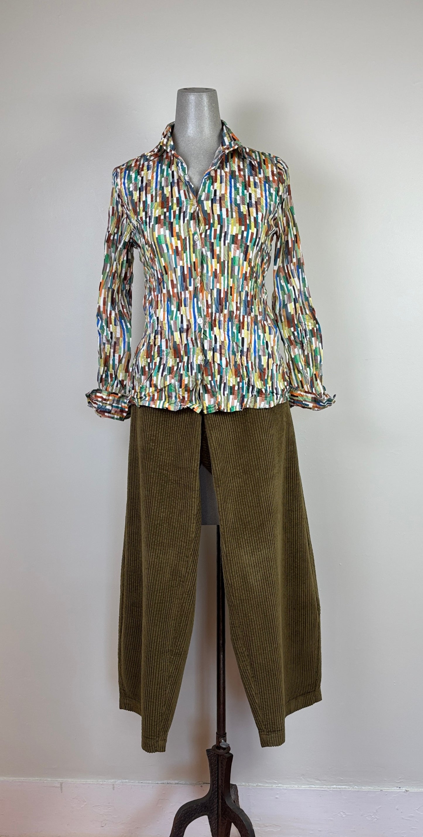 Miki Thumb ~ Liberty Print Crinkle Shirt - Maksi Multi