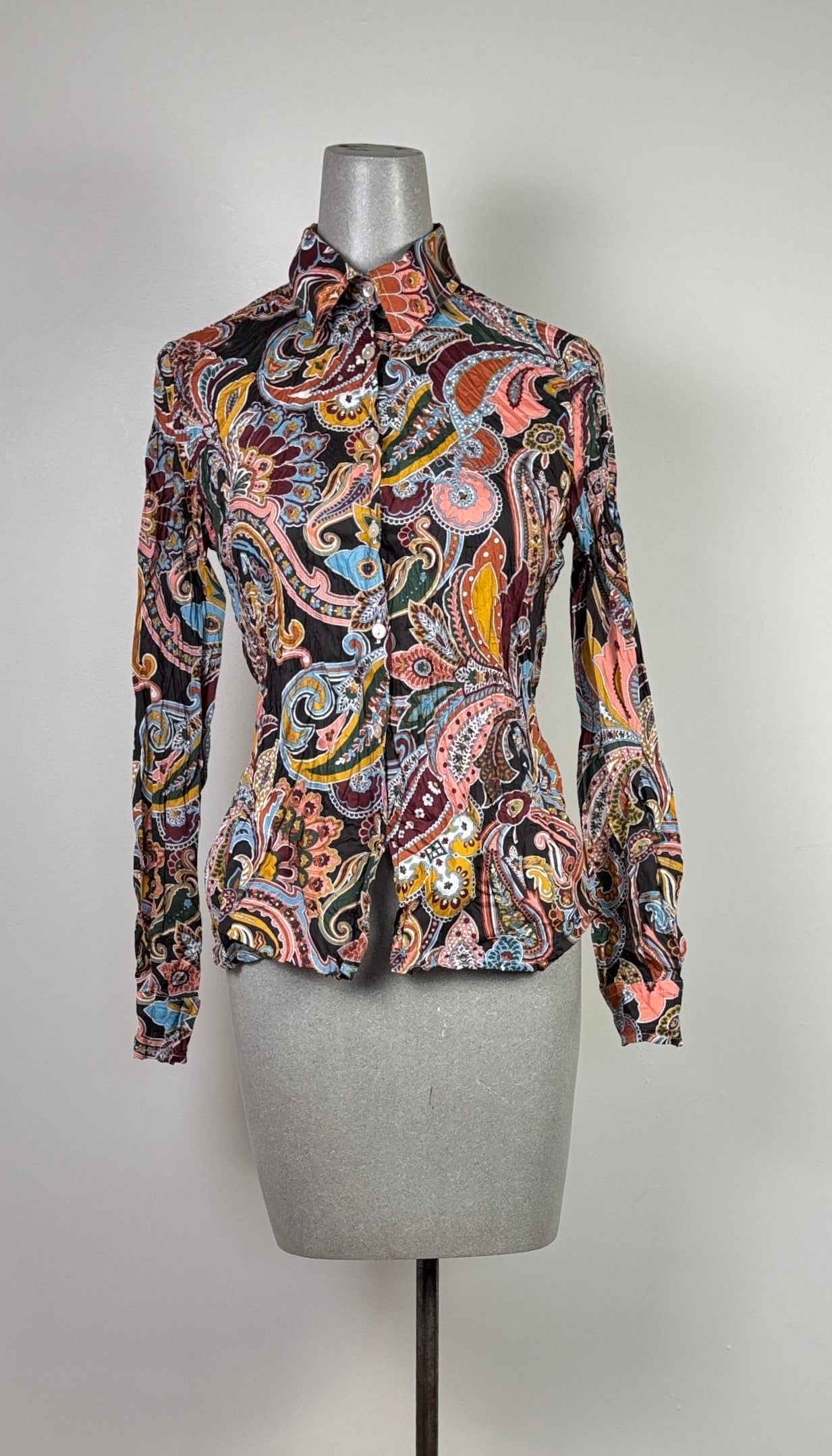 Miki Thumb ~ Liberty Print Crinkle Shirt - Paisley Persia