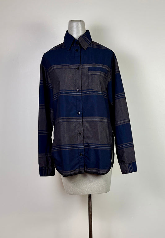 Prairie Underground  ~  Replica Shirt #1514 - Navy Stripe