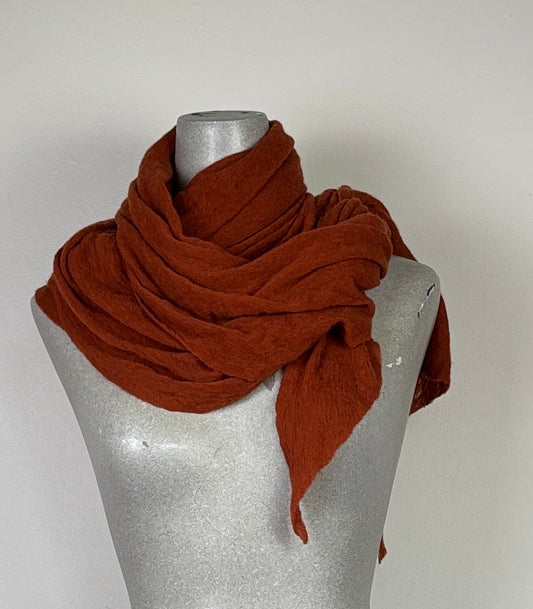 Pin 1876  ~  Cashmere Diamond Scarf - Russet