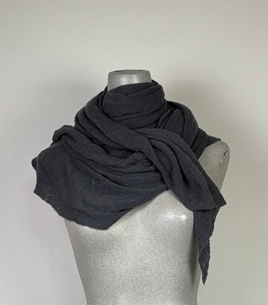 Pin 1876  ~  Cashmere Diamond Scarf - Charcoal