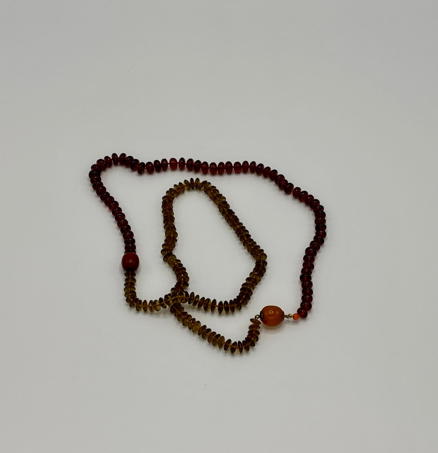 Rebecca Brenner Jewelry ~ Hessonite Garnet Disc Necklace