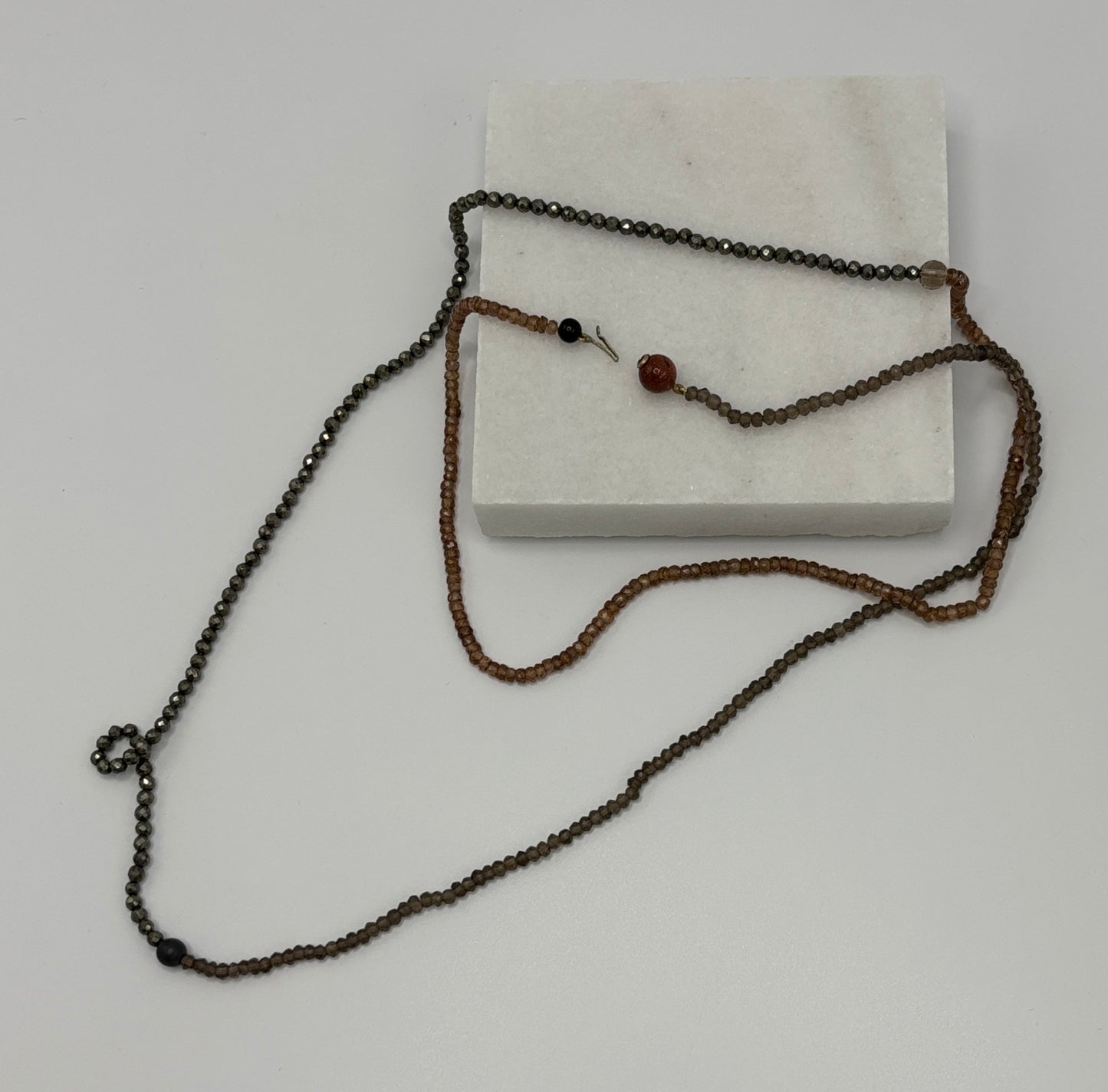 Rebecca Brenner Jewelry ~ Pyrite and Topaz Necklace