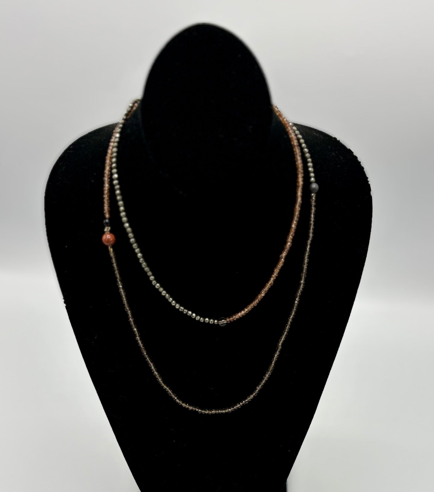 Rebecca Brenner Jewelry ~ Pyrite and Topaz Necklace