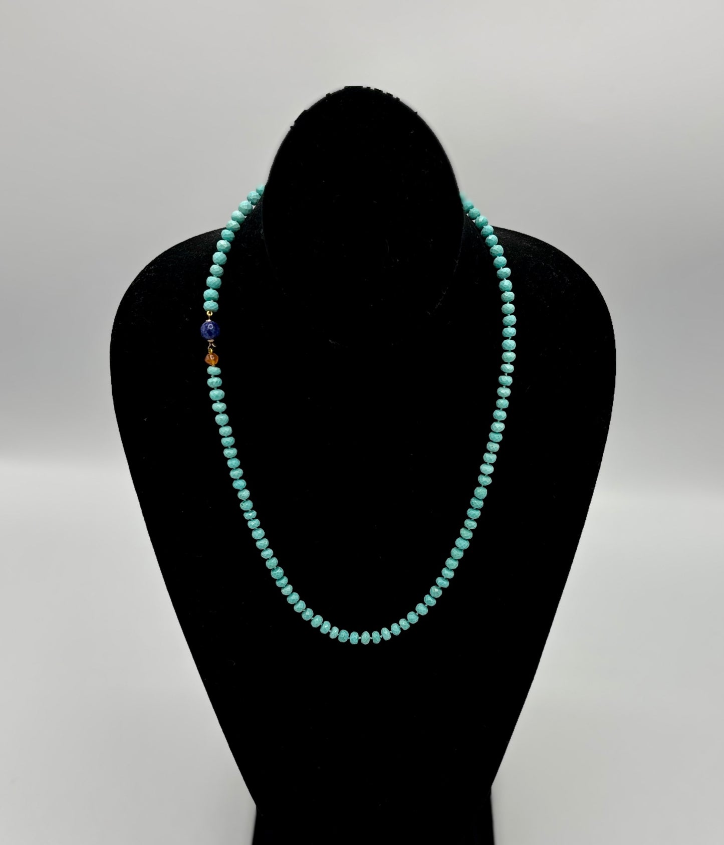 Rebecca Brenner Jewelry ~ Faceted Sleeping Beauty Turquoise Necklace