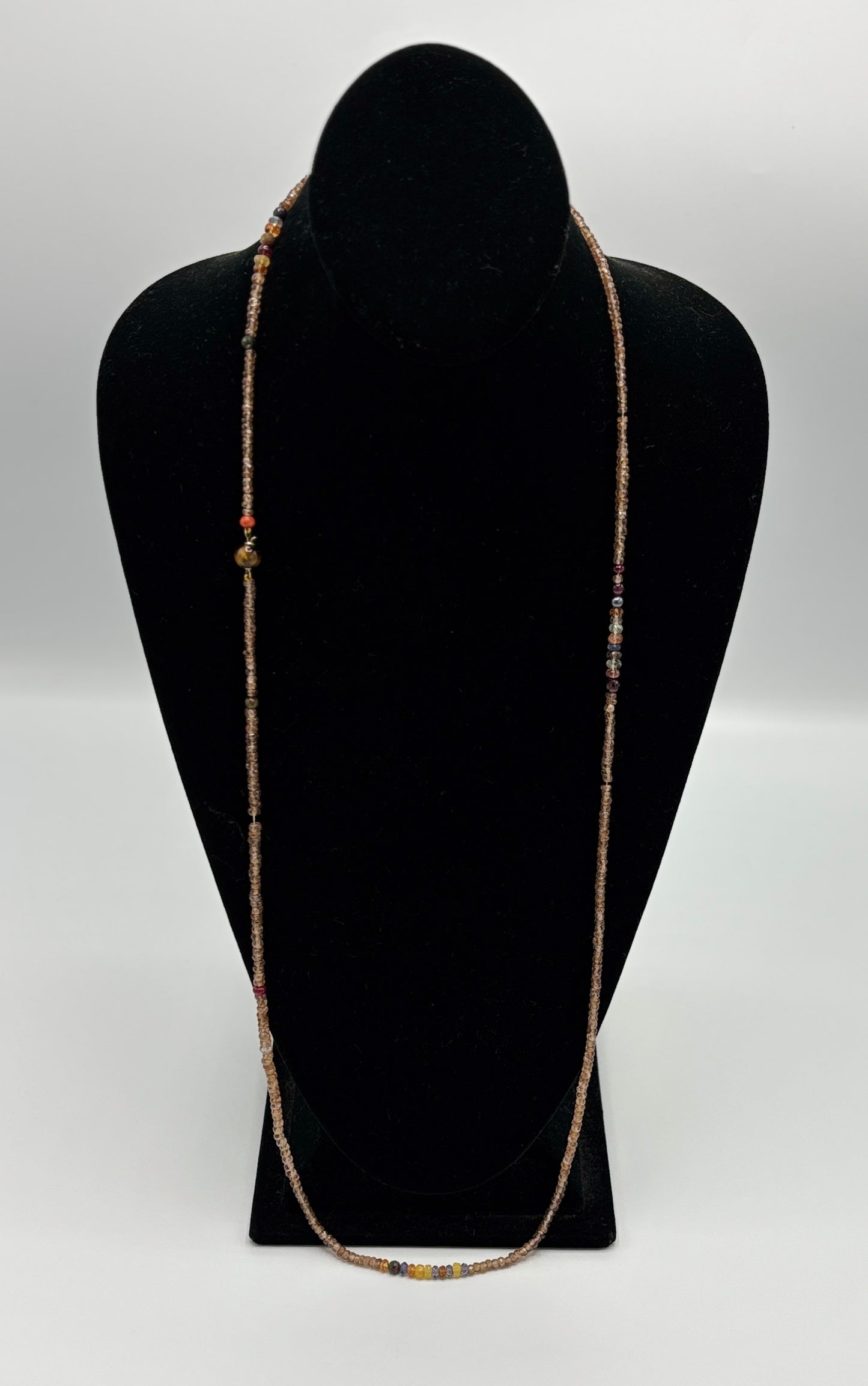 Rebecca Brenner Jewelry ~ Natural Zircon + Multi Color Stones Necklace