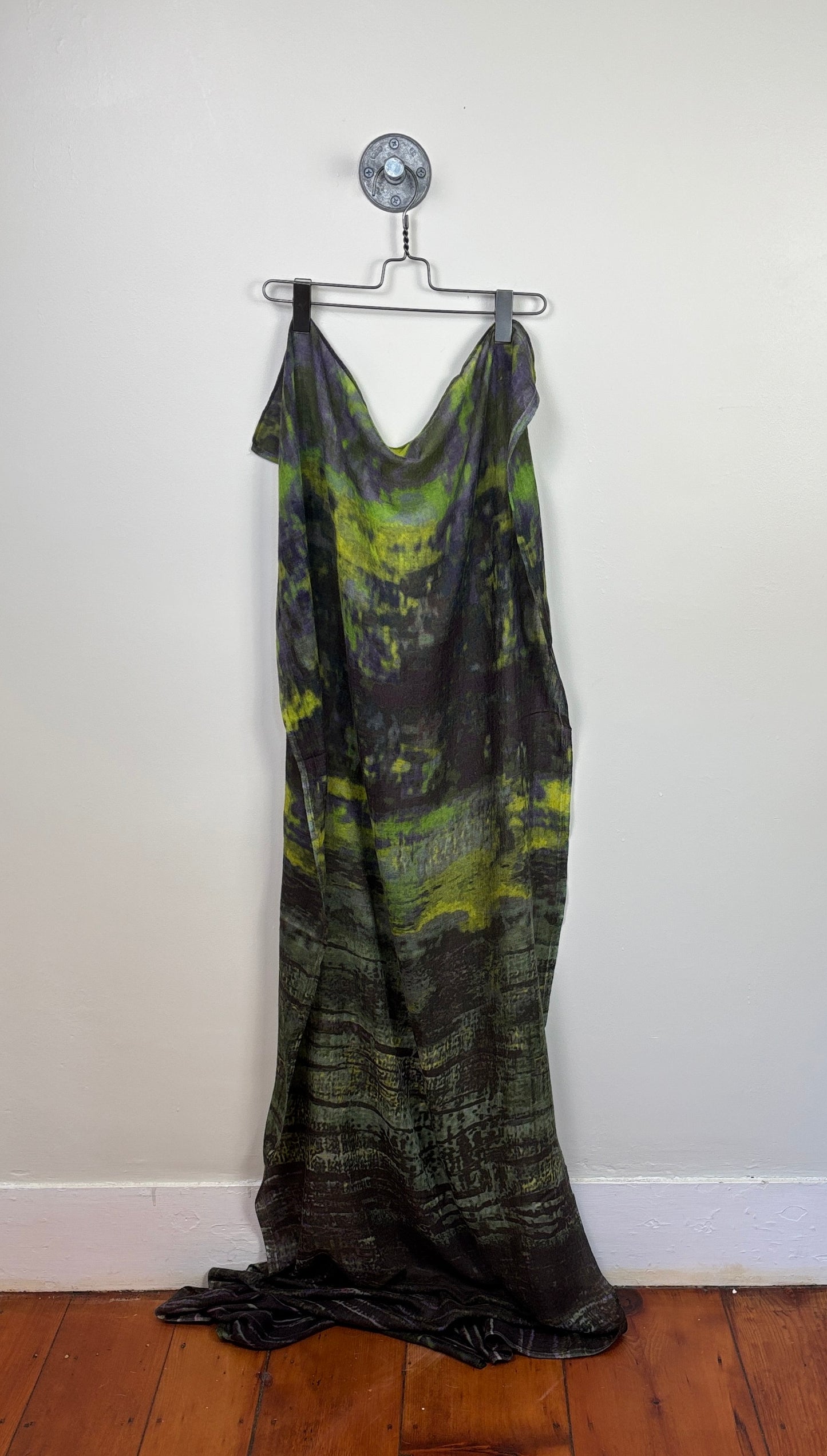 Neeru Kumar  ~  Wool Scarf - Purple/Citron