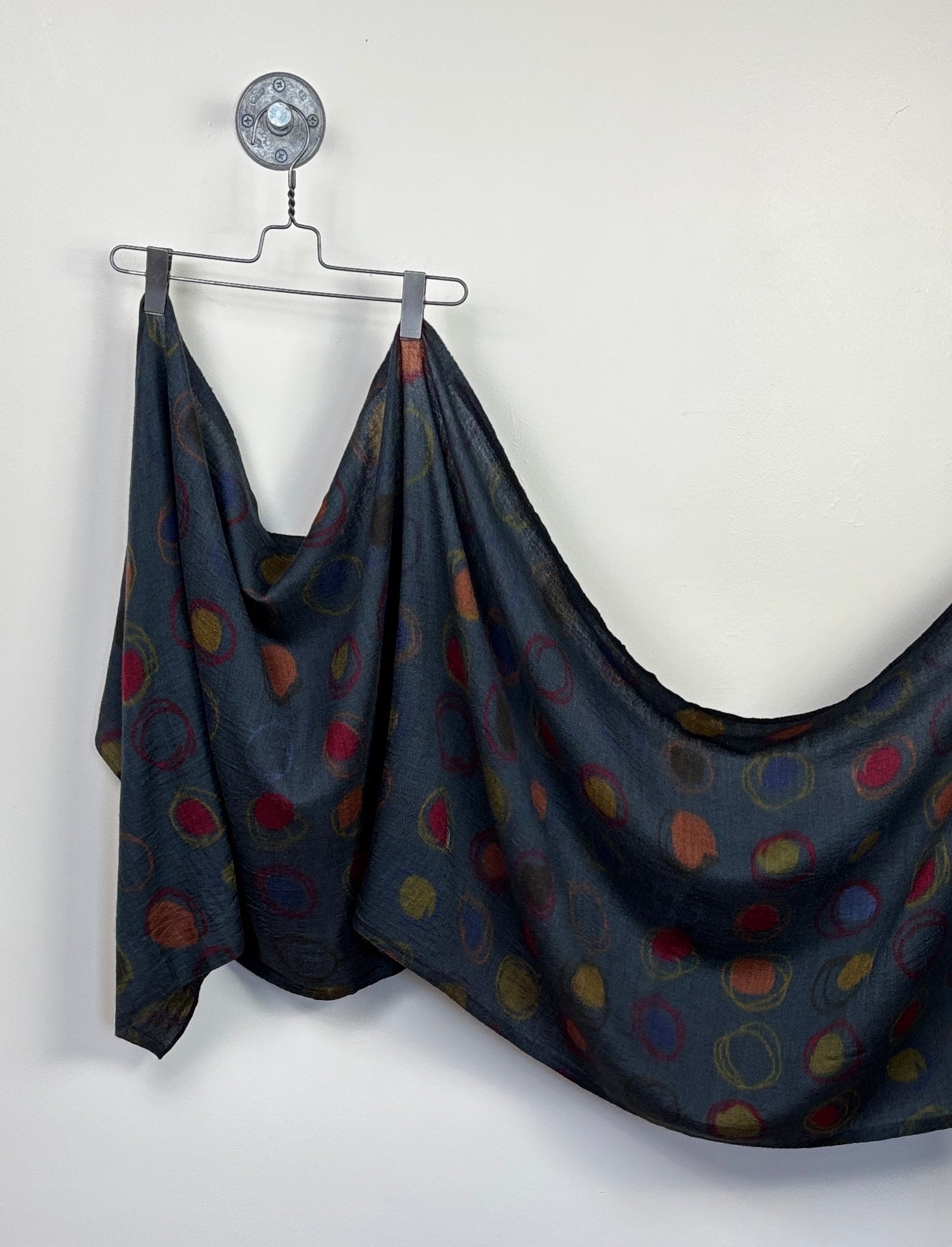 Neeru Kumar  ~  Wool Scarf - Dark Indigo/Multi