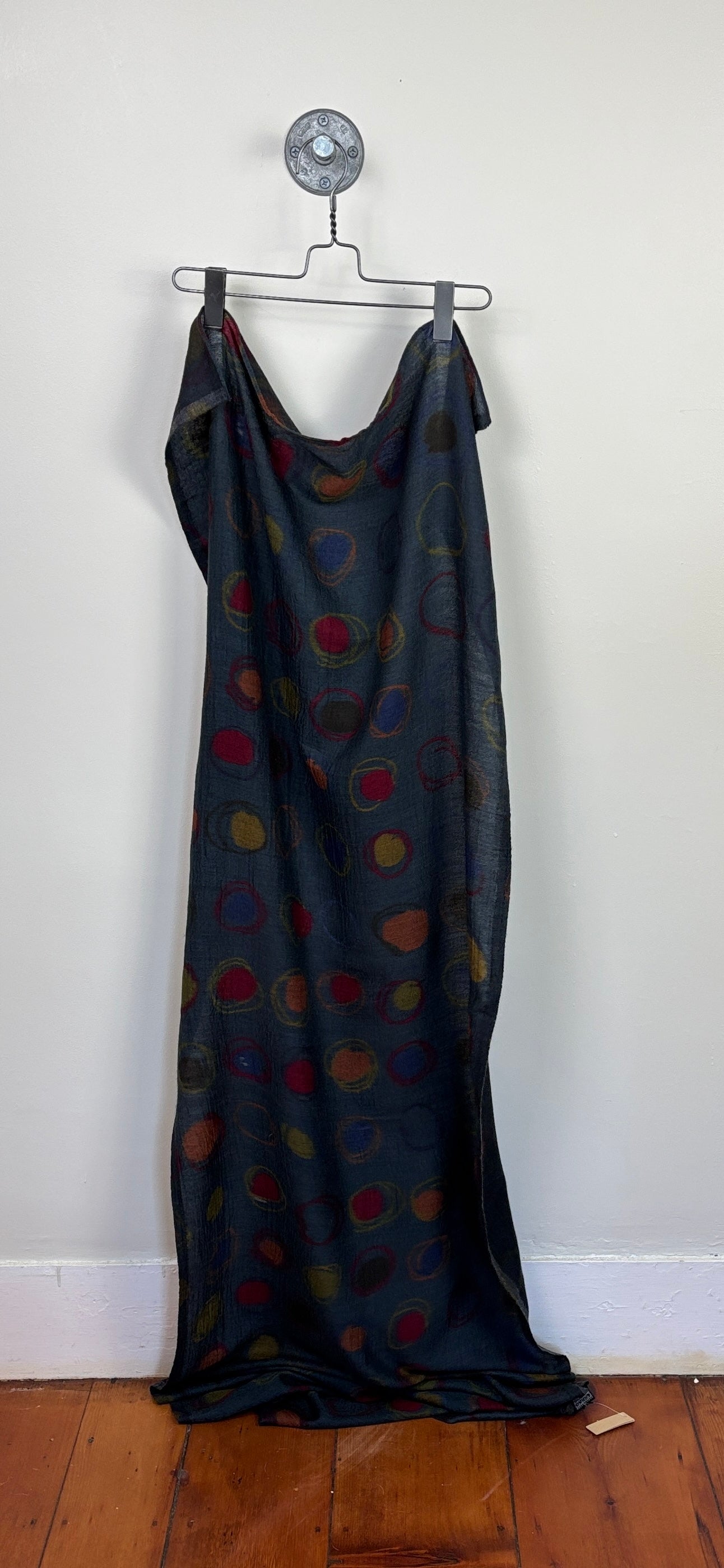 Neeru Kumar  ~  Wool Scarf - Dark Indigo/Multi
