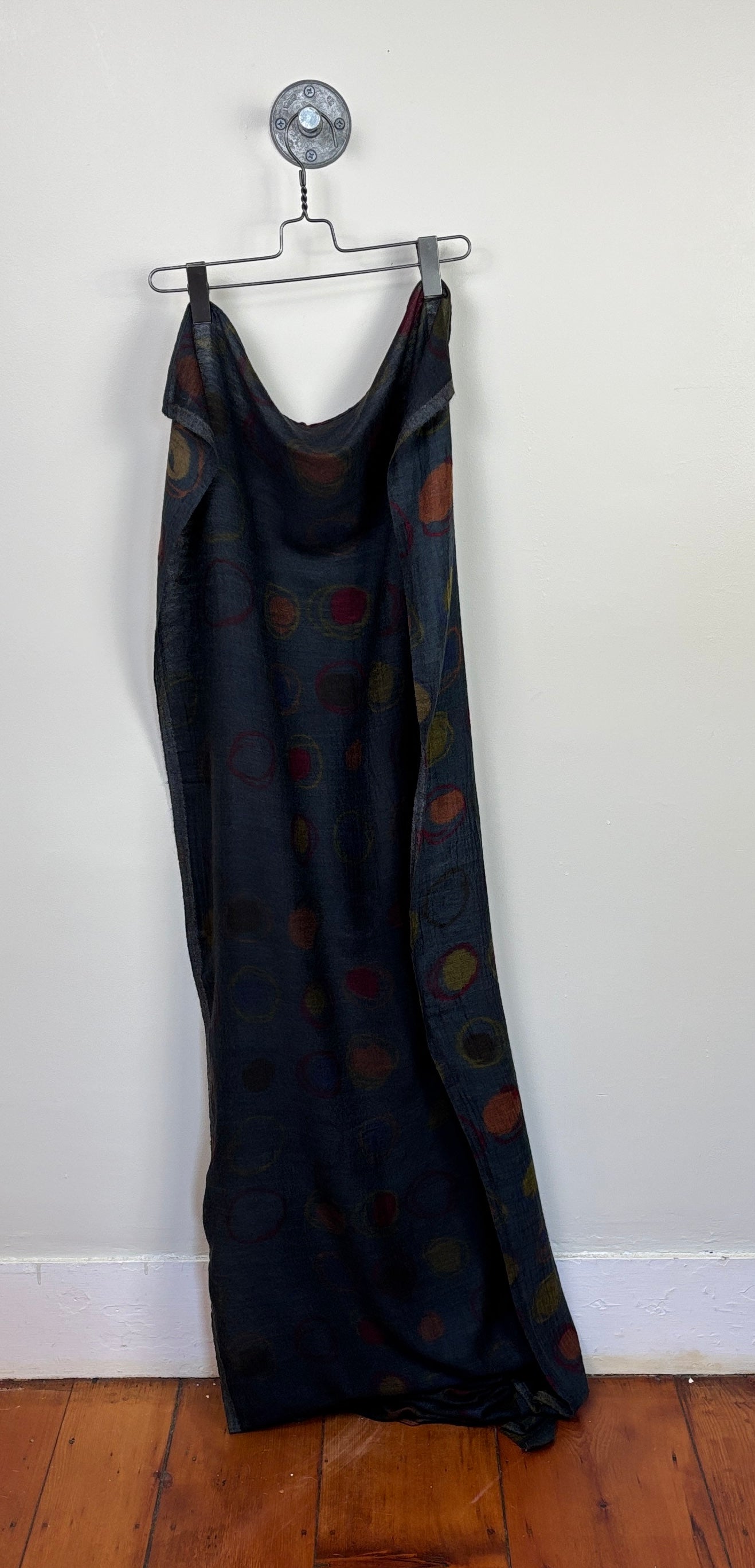 Neeru Kumar  ~  Wool Scarf - Dark Indigo/Multi