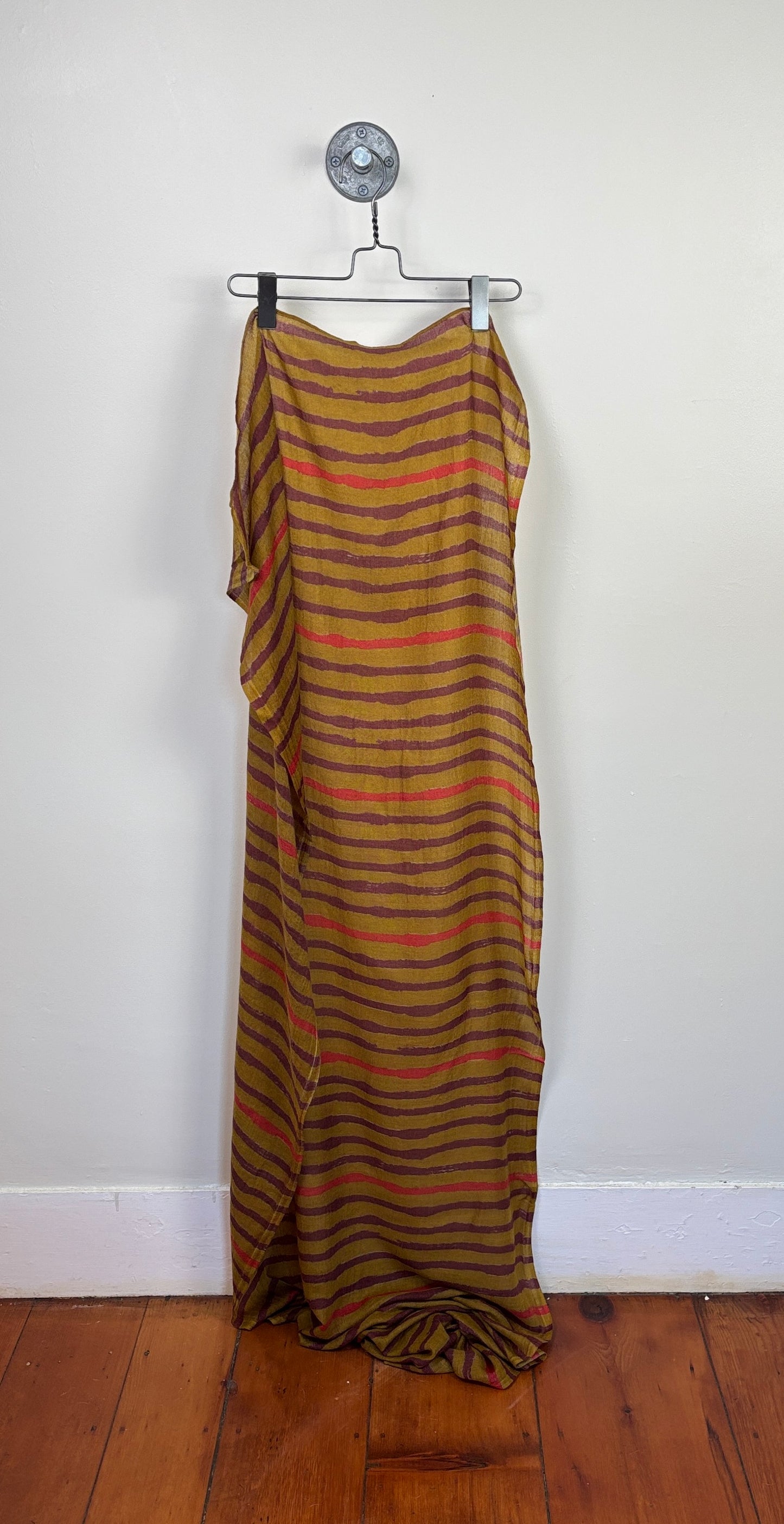 Neeru Kumar  ~  Wool Scarf - Gold/Purple