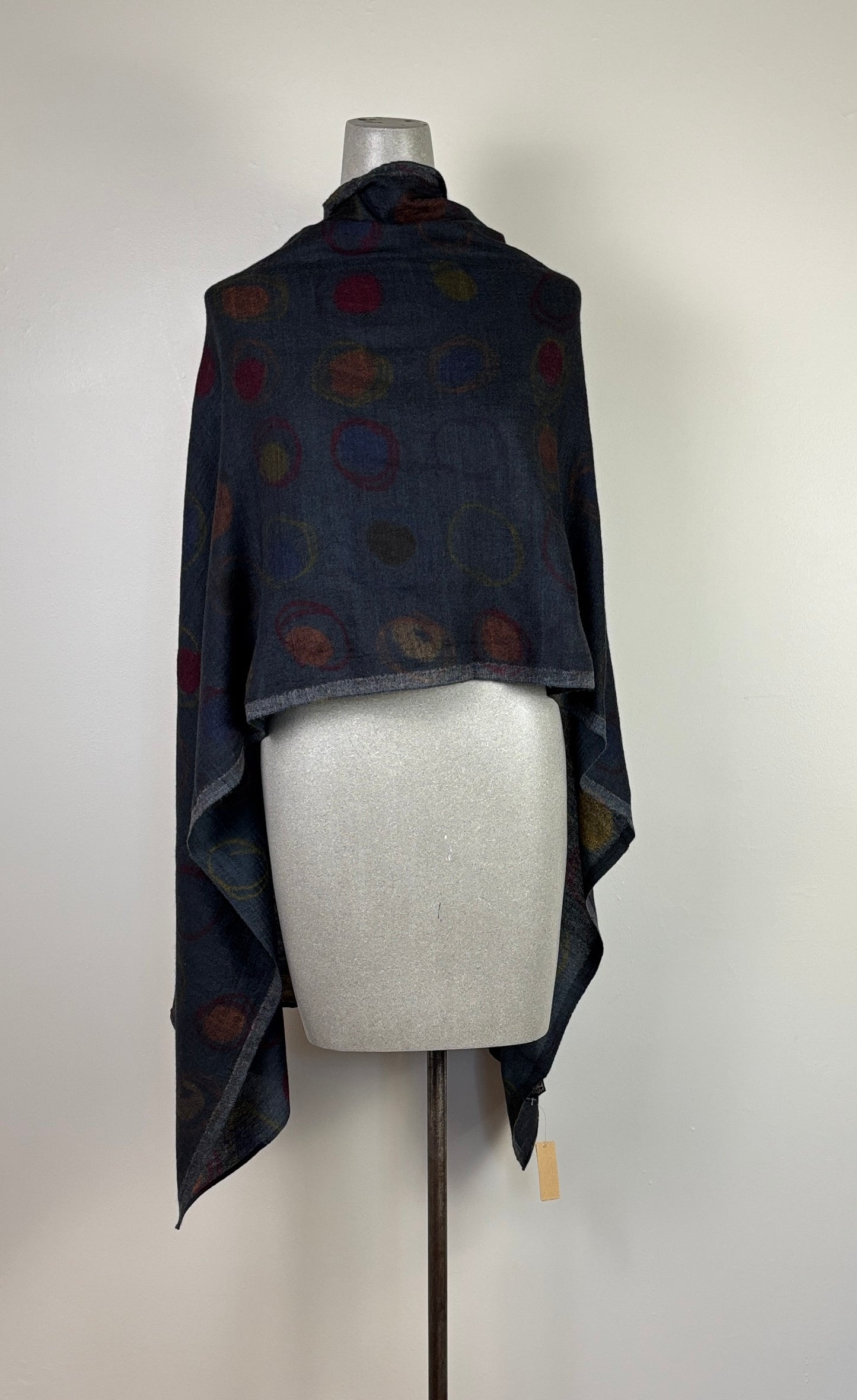 Neeru Kumar  ~  Wool Scarf - Dark Indigo/Multi