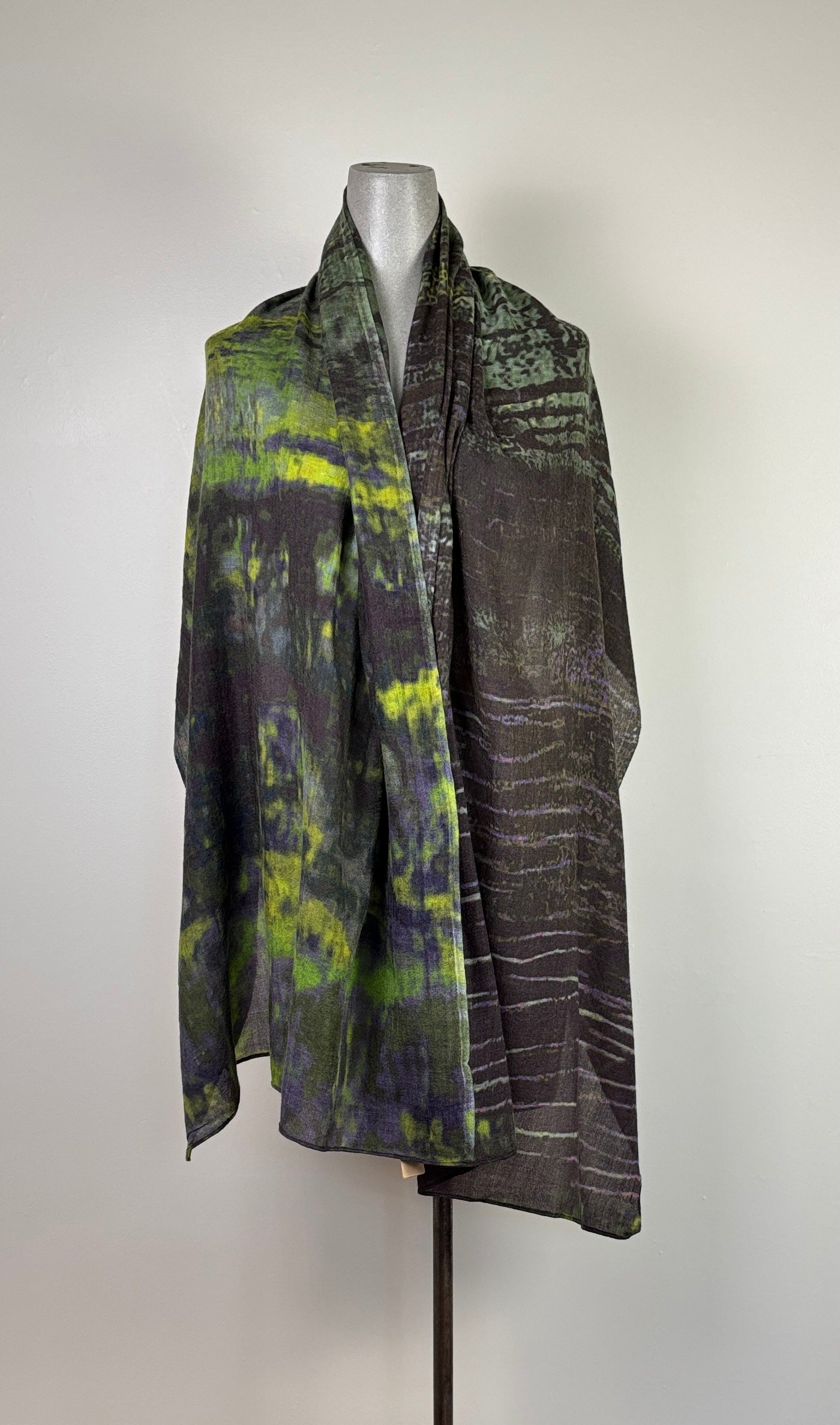 Neeru Kumar  ~  Wool Scarf - Purple/Citron