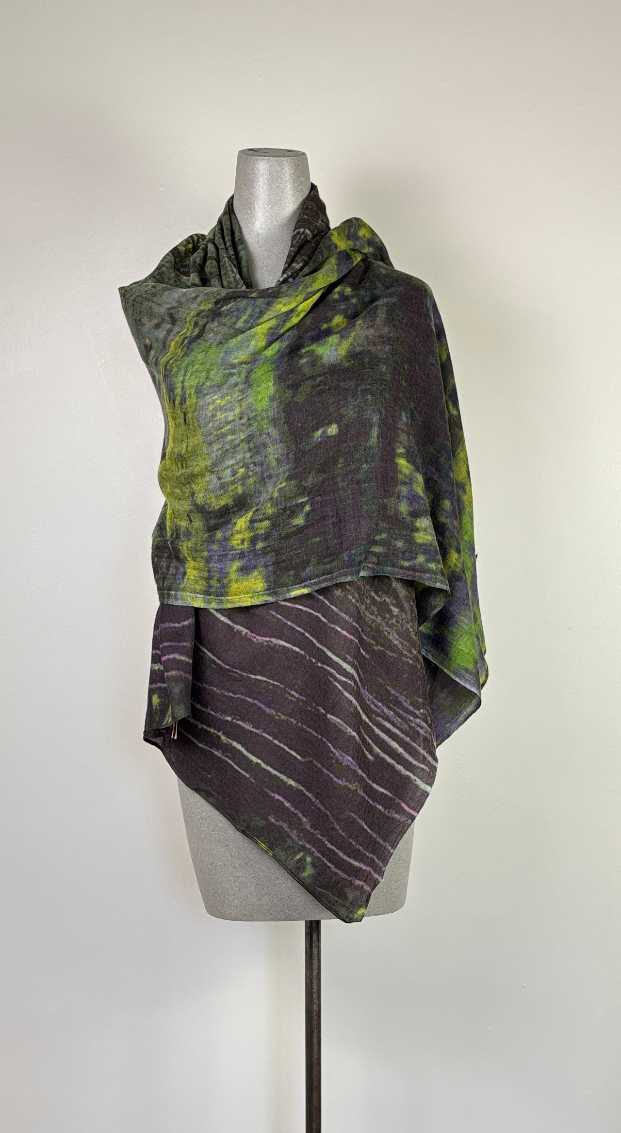 Neeru Kumar  ~  Wool Scarf - Purple/Citron