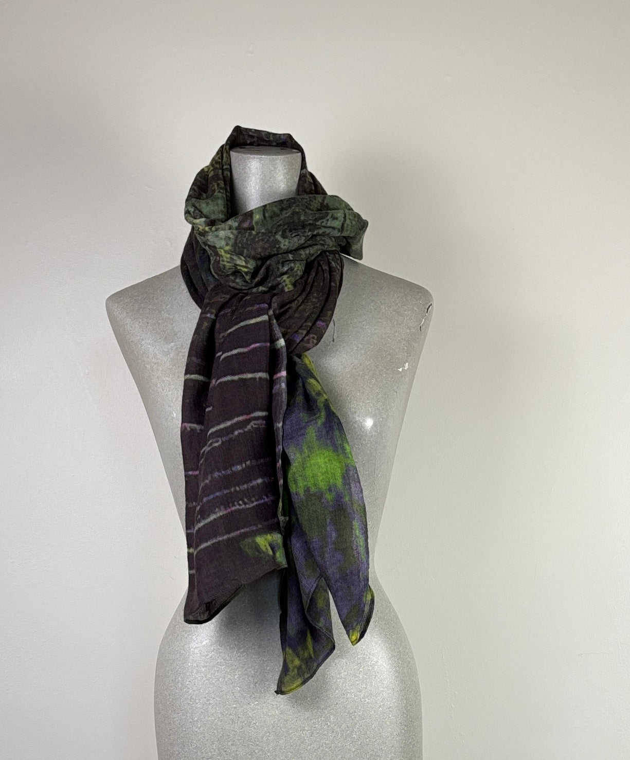 Neeru Kumar  ~  Wool Scarf - Purple/Citron