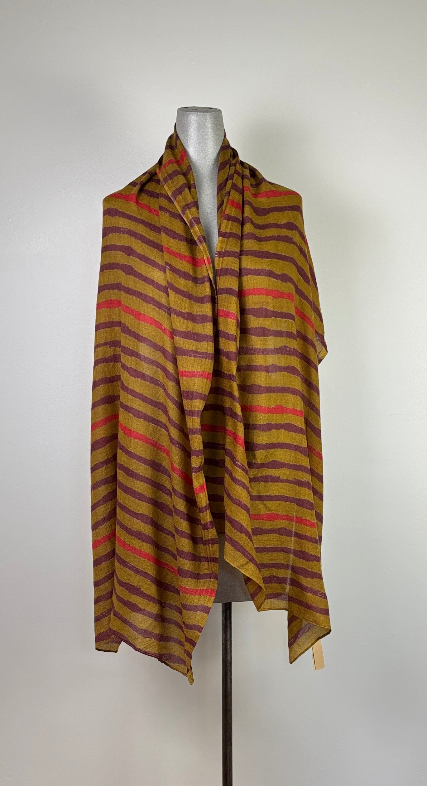 Neeru Kumar  ~  Wool Scarf - Gold/Purple