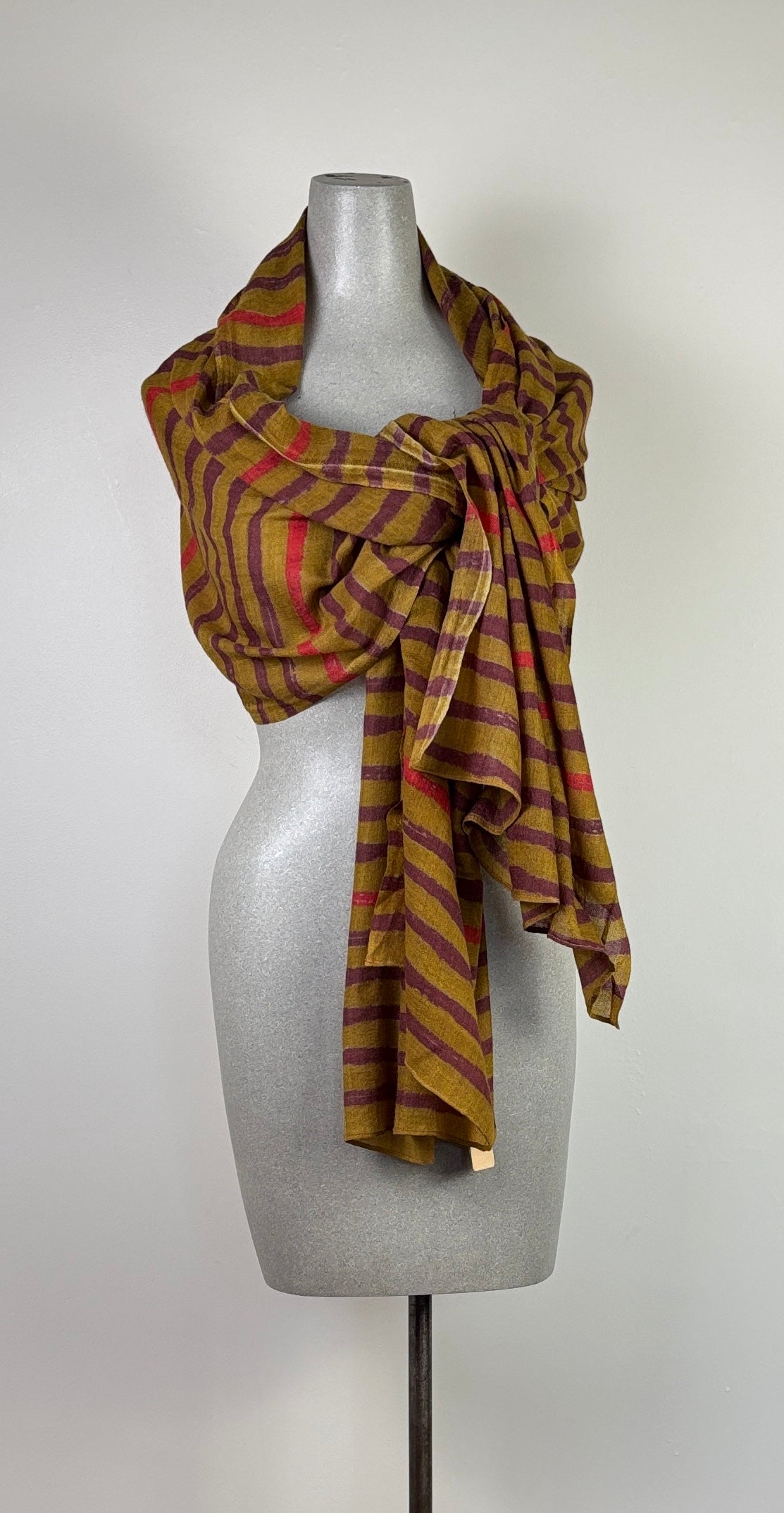 Neeru Kumar  ~  Wool Scarf - Gold/Purple