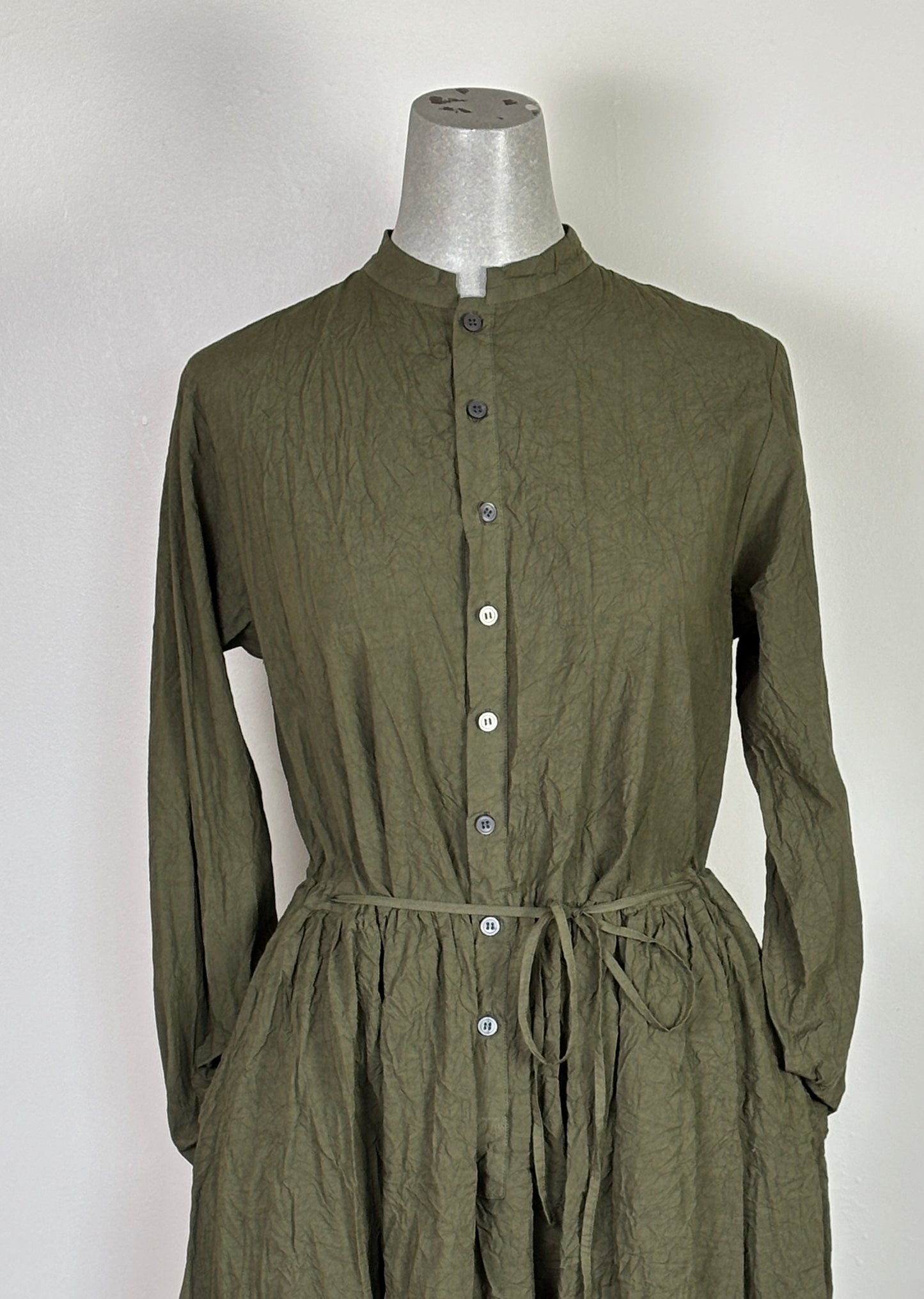 Pas de Calais ~ Cotton Typewriter Dress - Khaki
