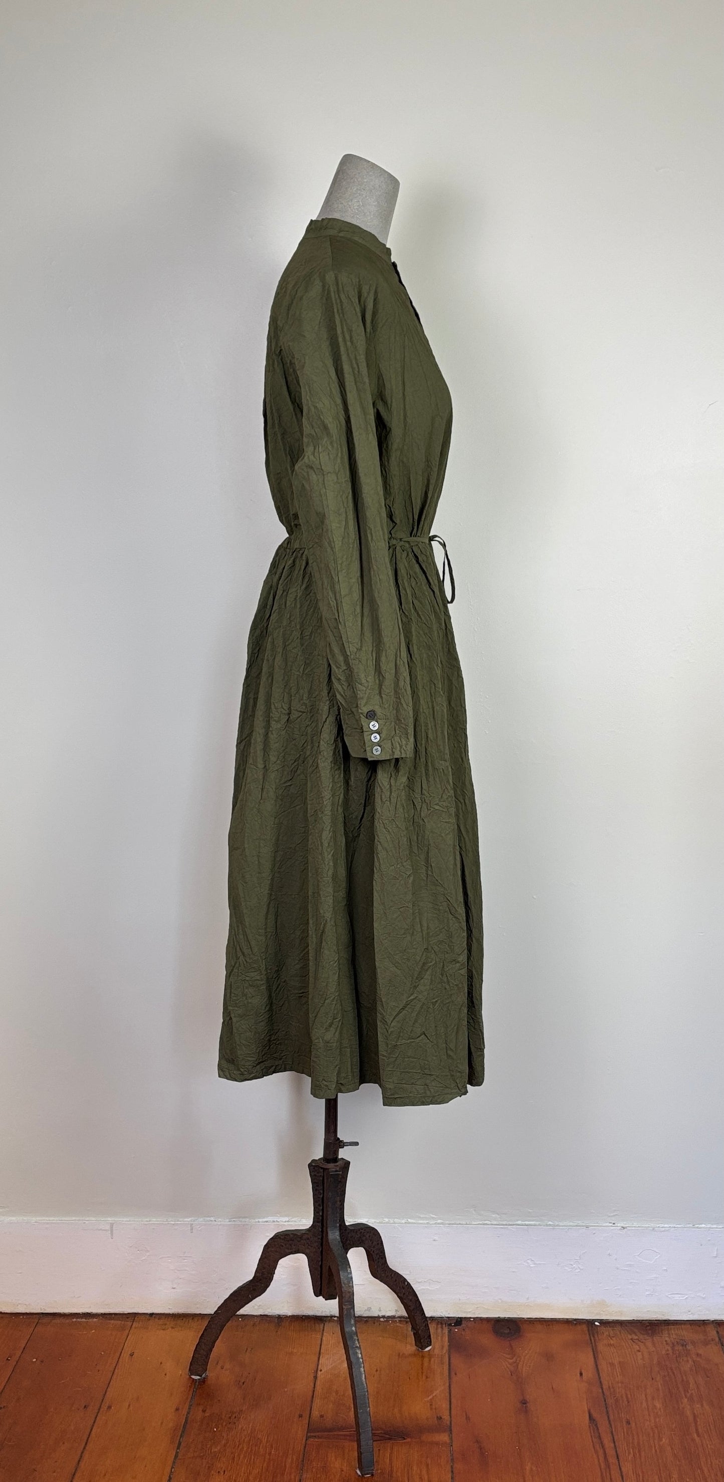 Pas de Calais ~ Cotton Typewriter Dress - Khaki