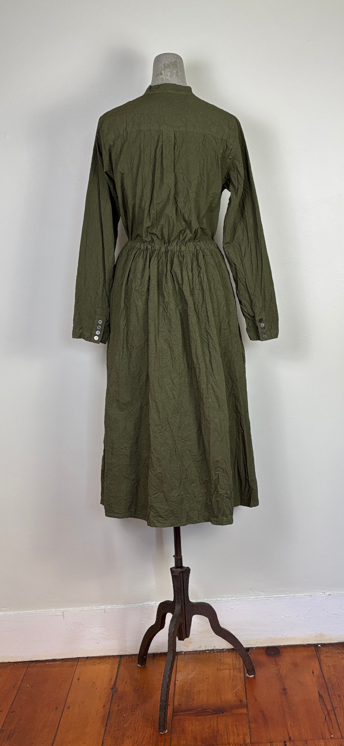 Pas de Calais ~ Cotton Typewriter Dress - Khaki