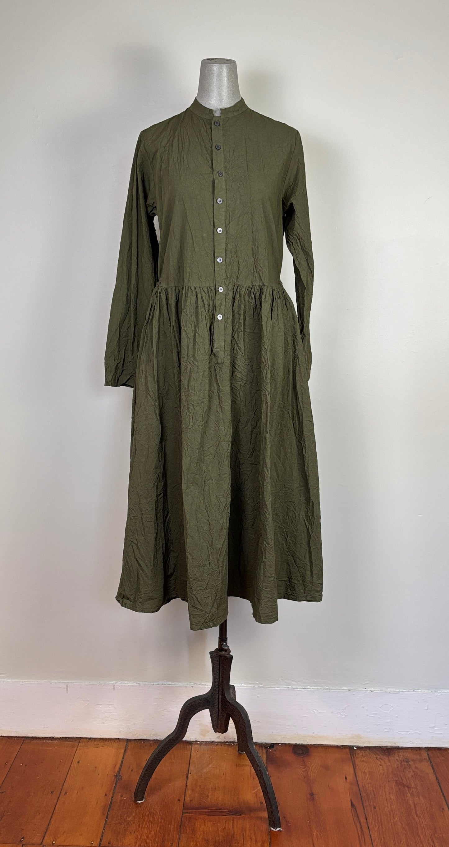 Pas de Calais ~ Cotton Typewriter Dress - Khaki