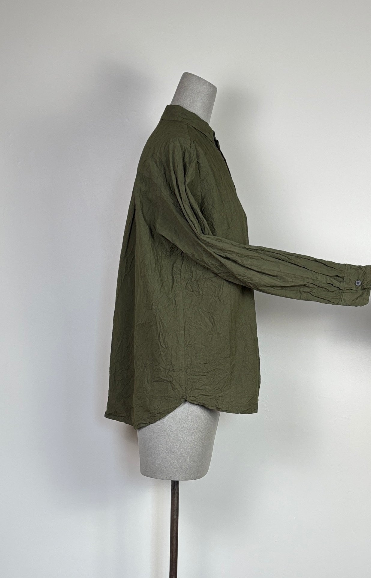 Pas de Calais ~ Cotton Typewriter Blouse - Khaki