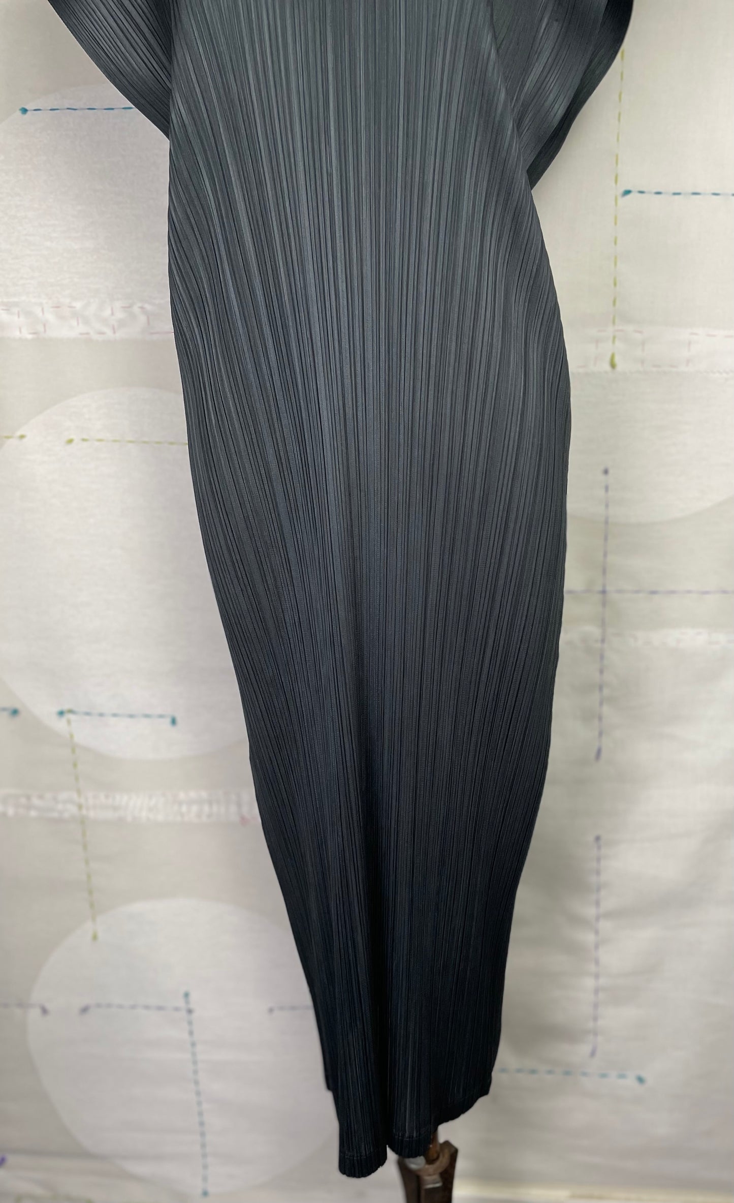 Pleats Please Issey Miyake ~ Monthly Colors March Dress - Charcoal 17