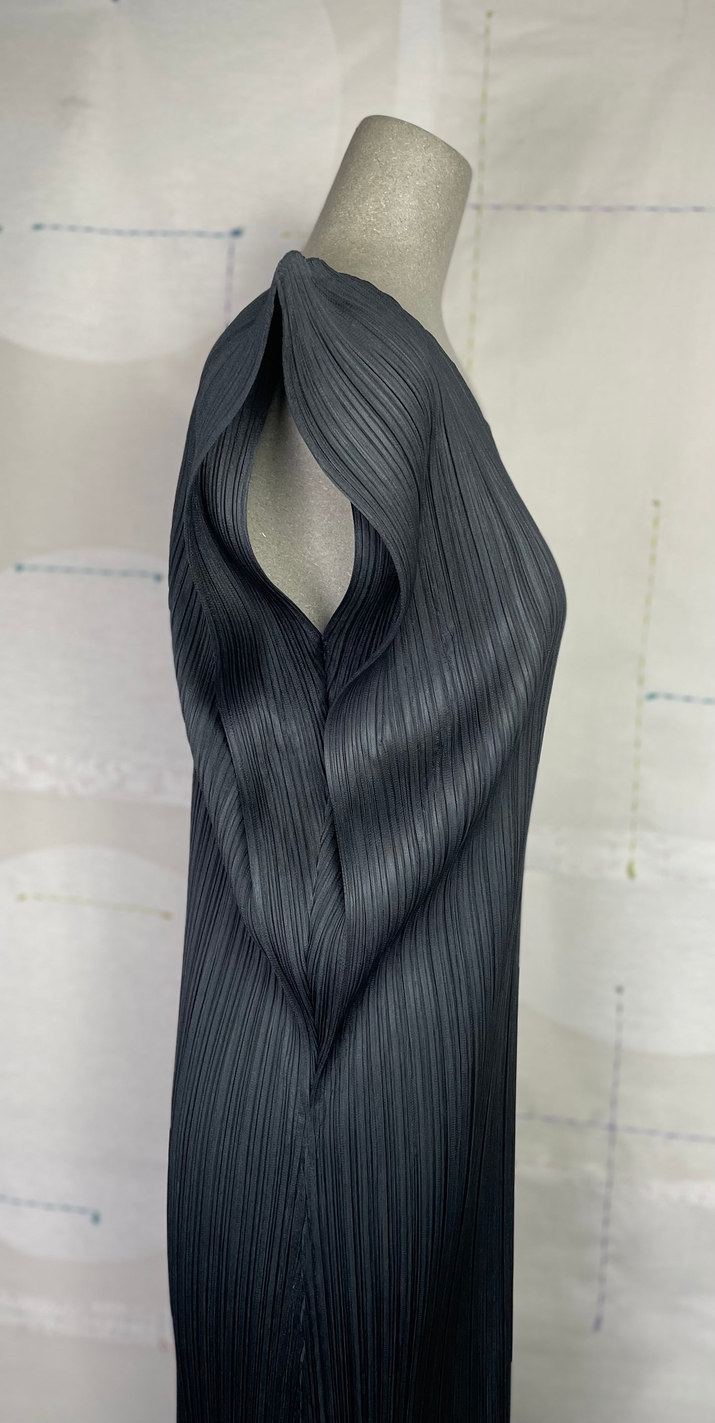 Pleats Please Issey Miyake ~ Monthly Colors March Dress - Charcoal 17
