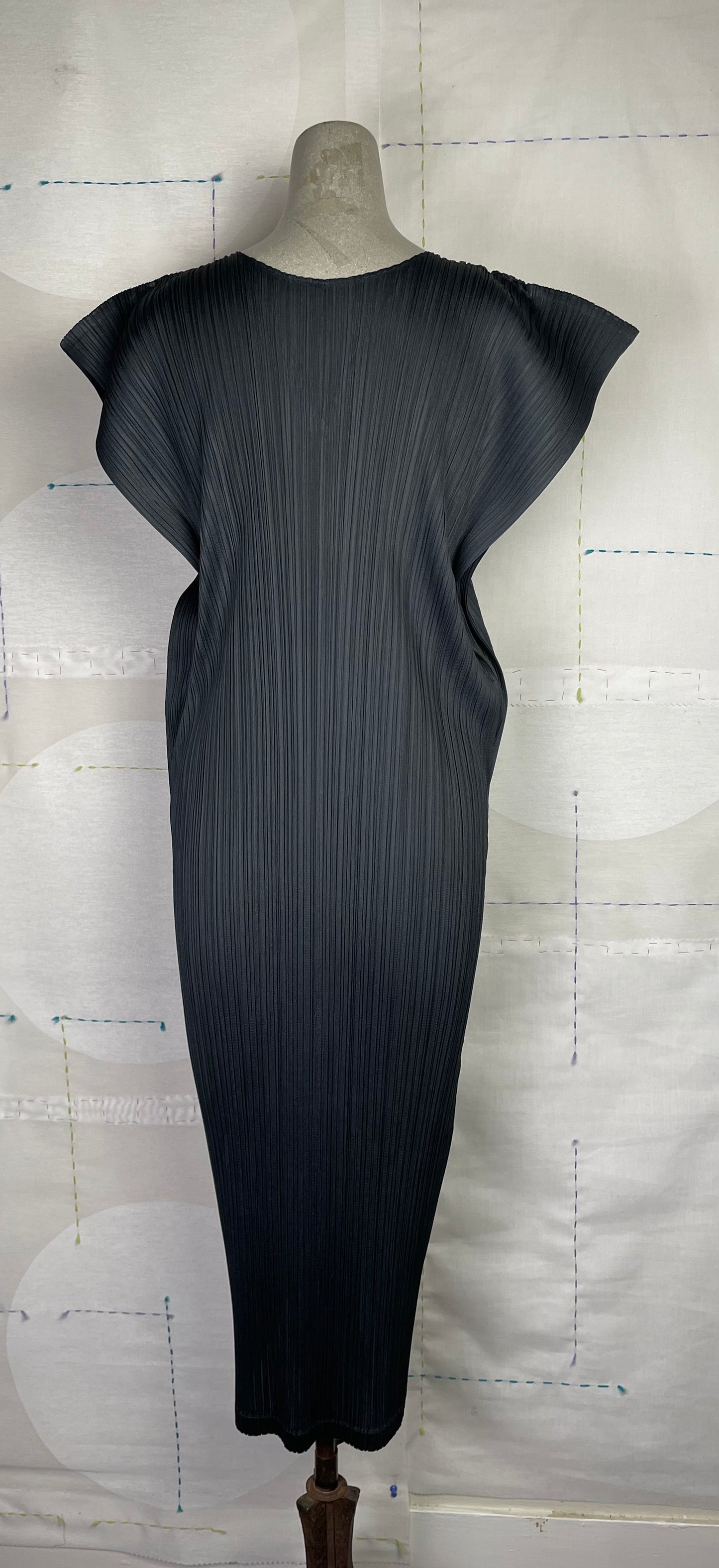 Pleats Please Issey Miyake ~ Monthly Colors March Dress - Charcoal 17