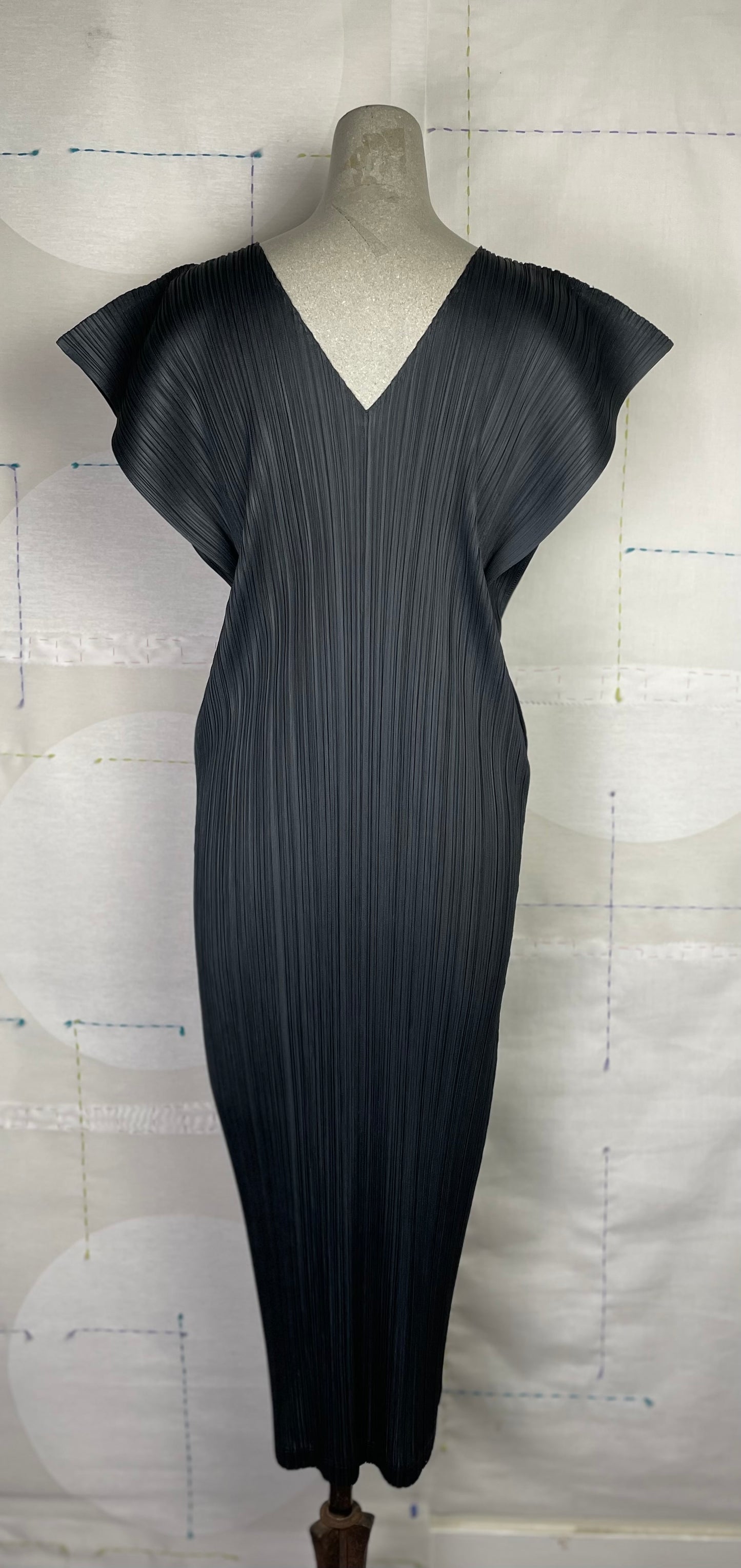 Pleats Please Issey Miyake ~ Monthly Colors March Dress - Charcoal 17