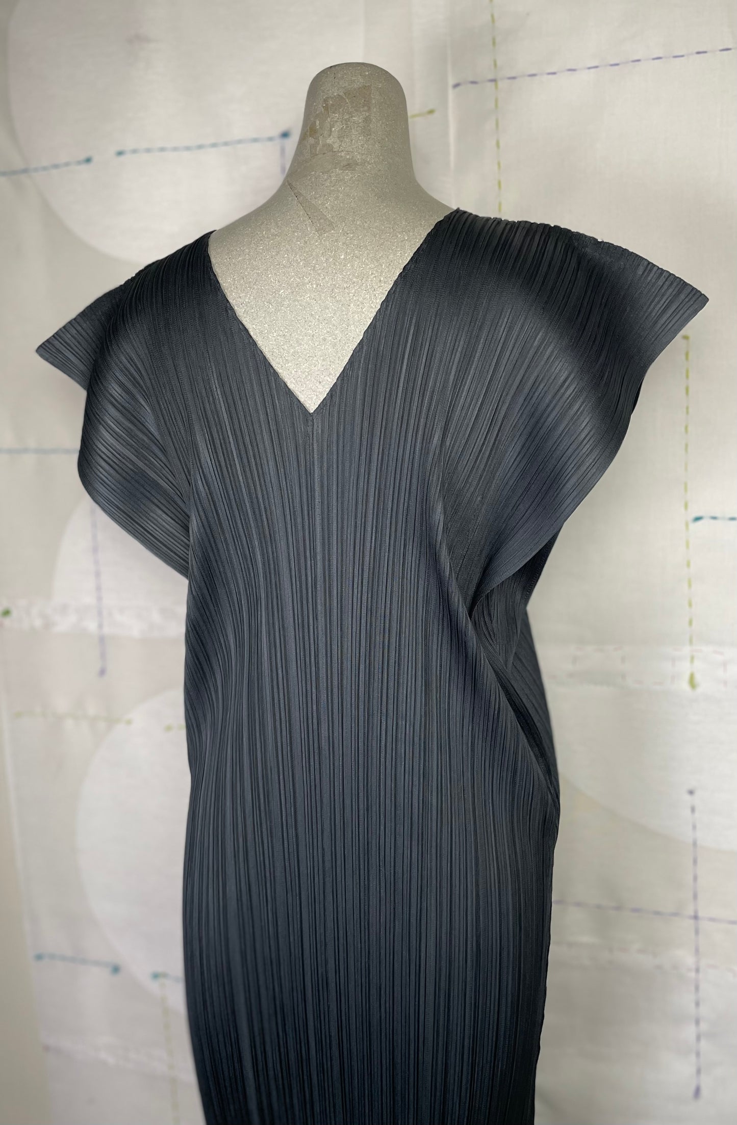 Pleats Please Issey Miyake ~ Monthly Colors March Dress - Charcoal 17
