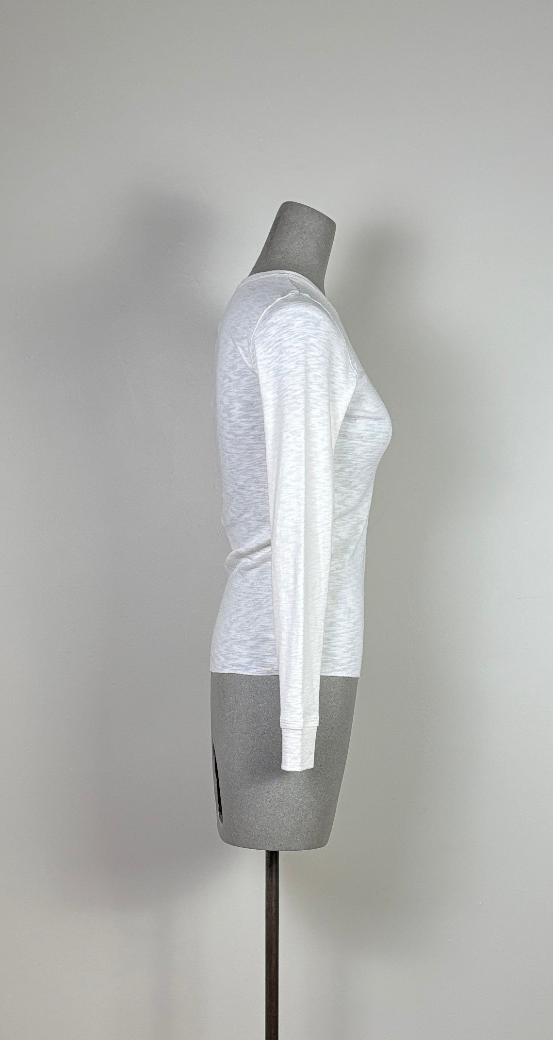 Lilla P. ~ Rib Slub Long Sleeve Crew - Talc