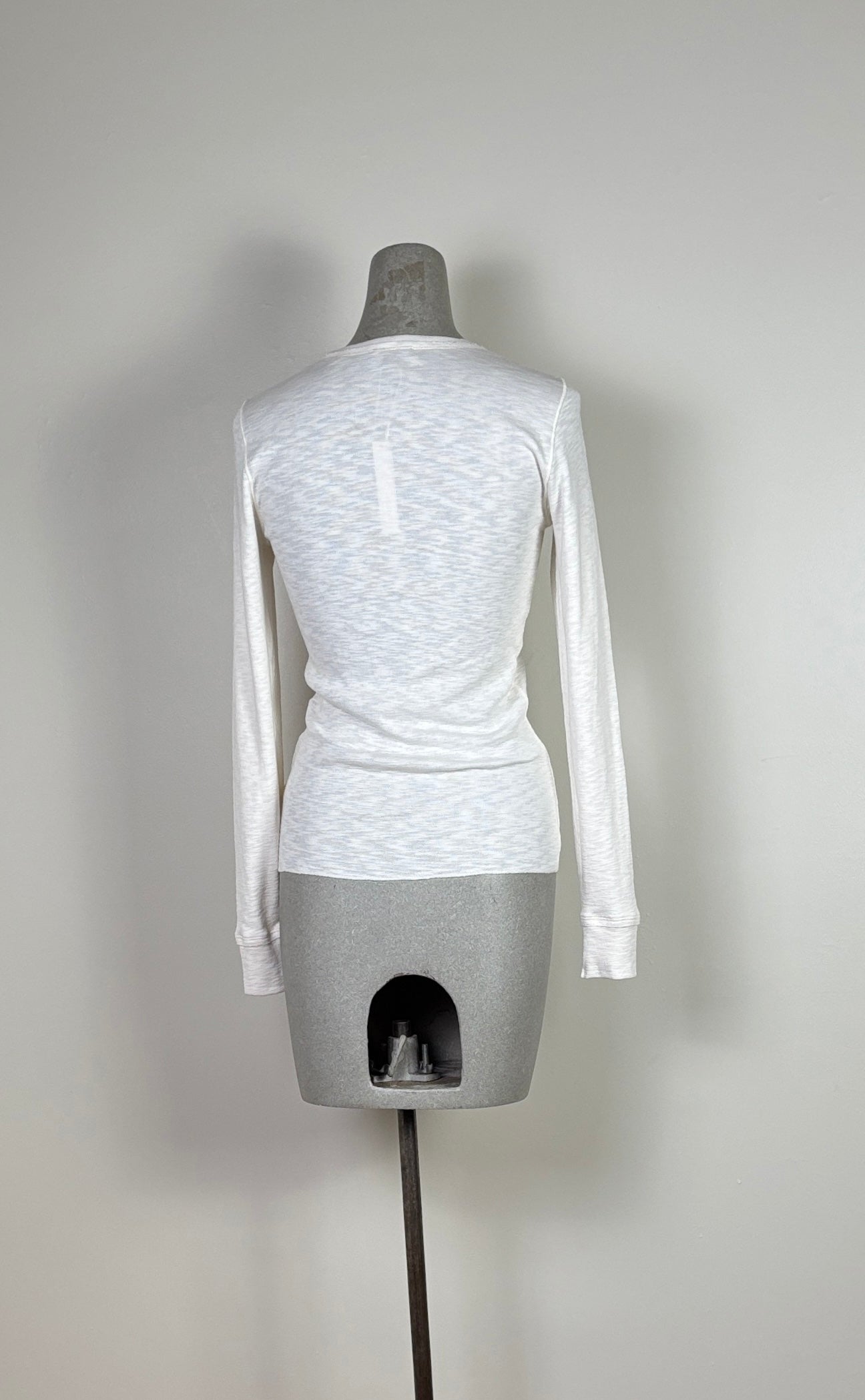 Lilla P. ~ Rib Slub Long Sleeve Crew - Talc