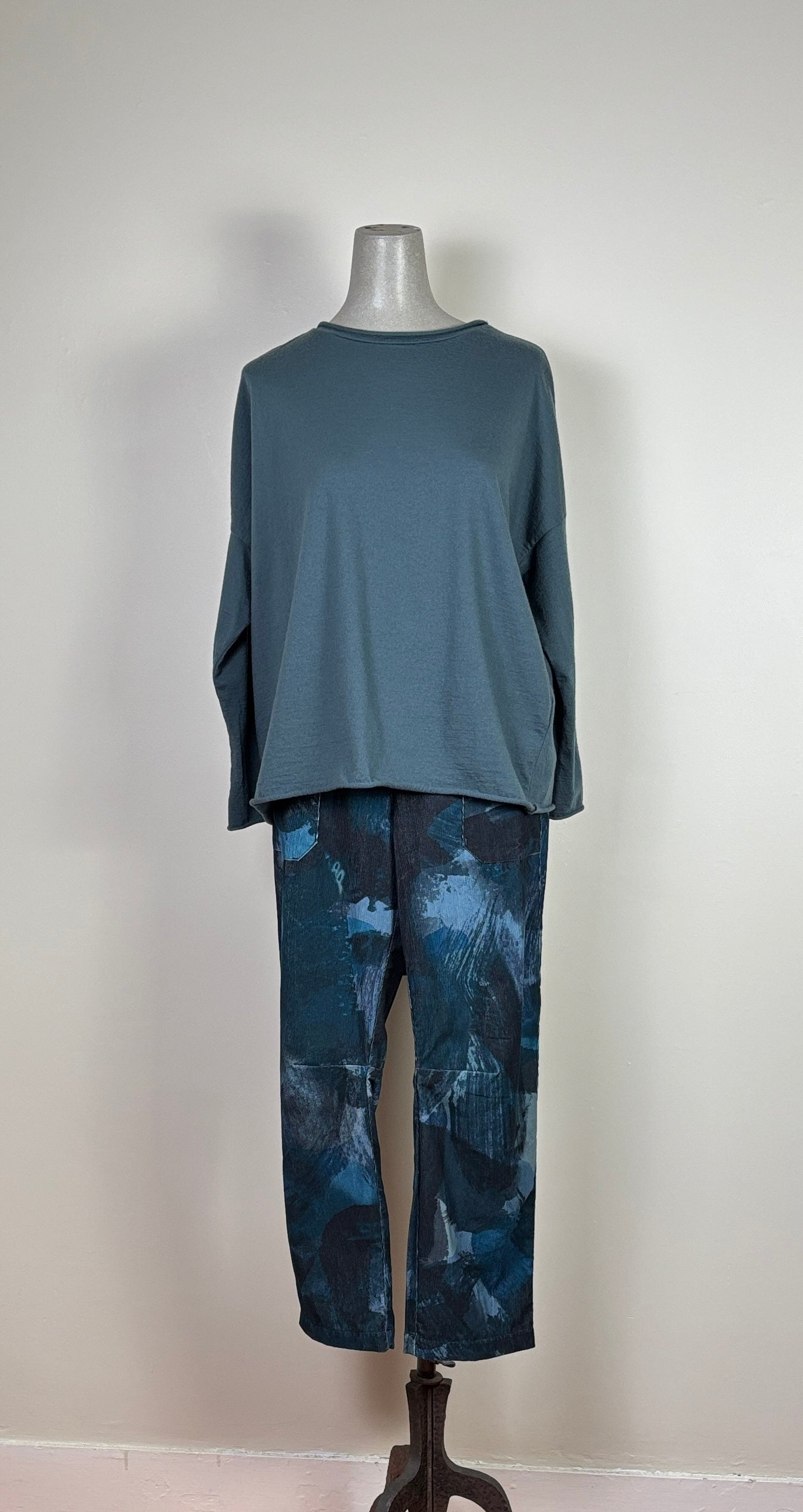 M.Patmos ~ Anable Pant - Navy Watercolor