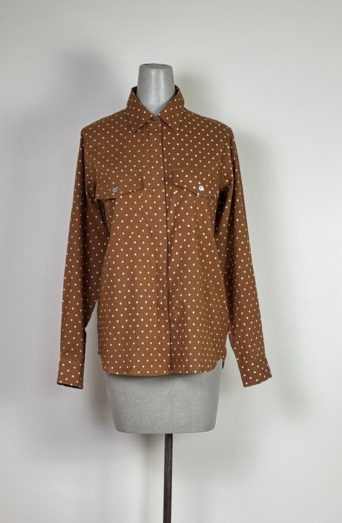 Uqnatu ~ Pocket Shirt - Raw Sienna Dot