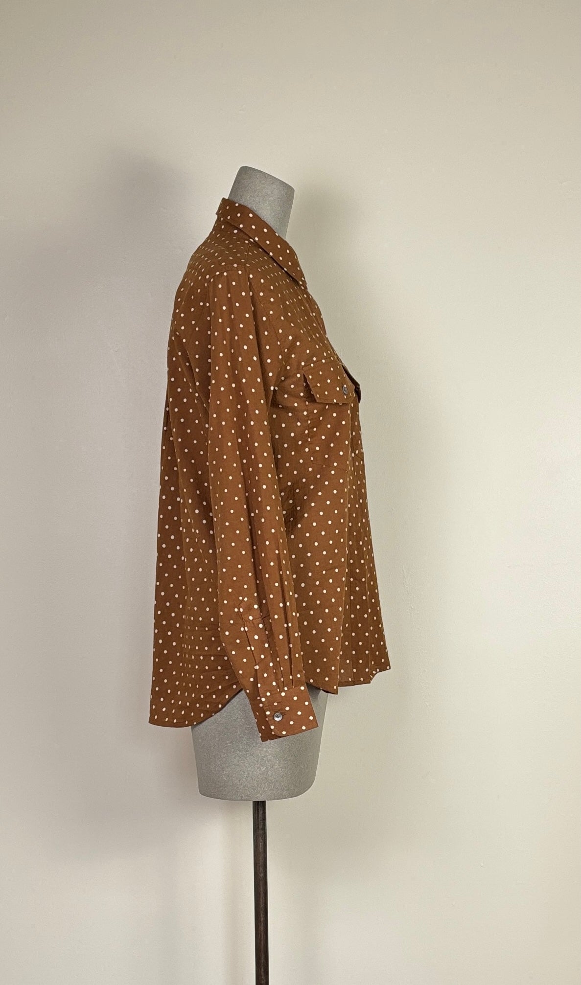 Uqnatu ~ Pocket Shirt - Raw Sienna Dot