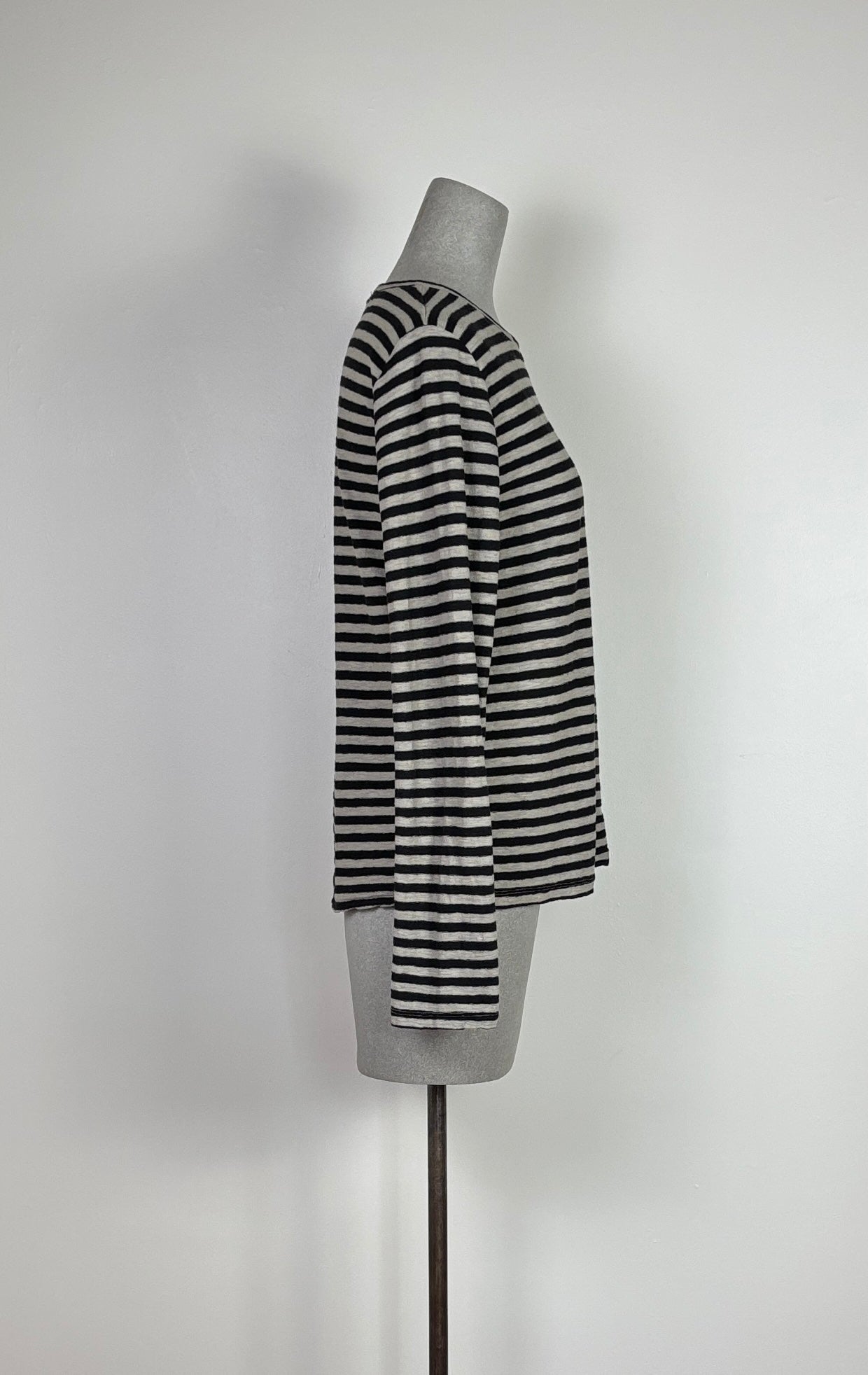 Cut Loose ~ Easy Tee - Black/Lentil Stripe