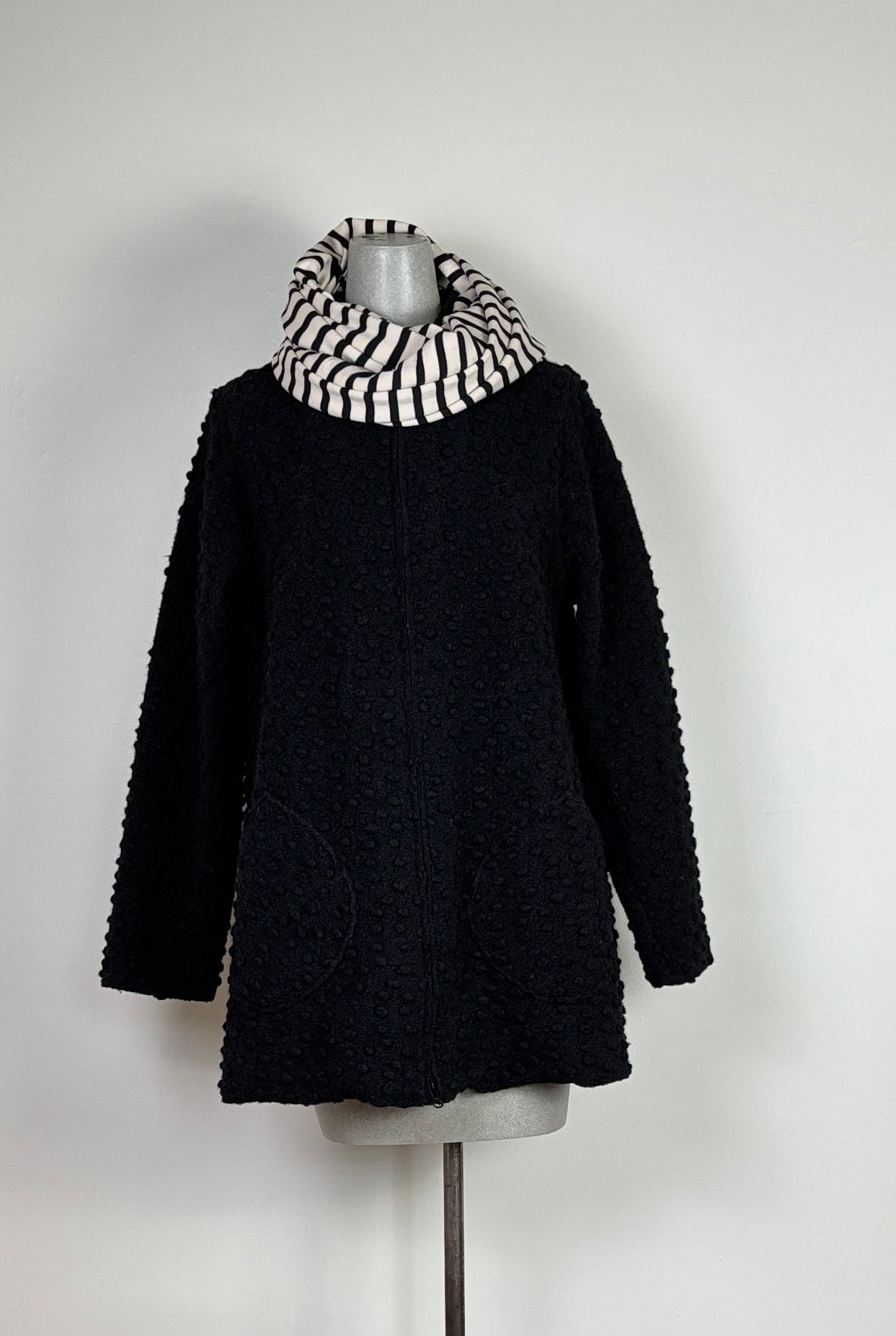 Cut Loose ~ Striped Fleece Cowl - Moonbeam