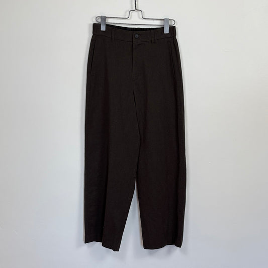 Pas de Calais  ~  Mulesing-Free Wool/Cotton Wide Pants - Khaki