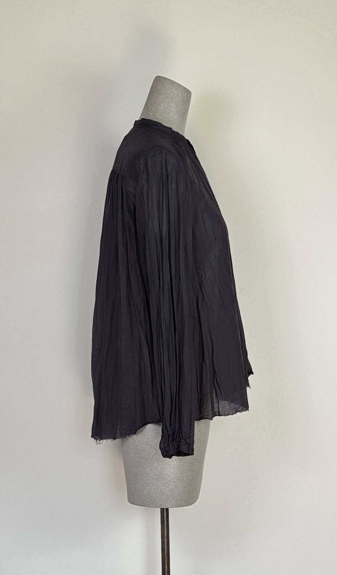 Pas de Calais ~ Stand Collar Blouse - Navy