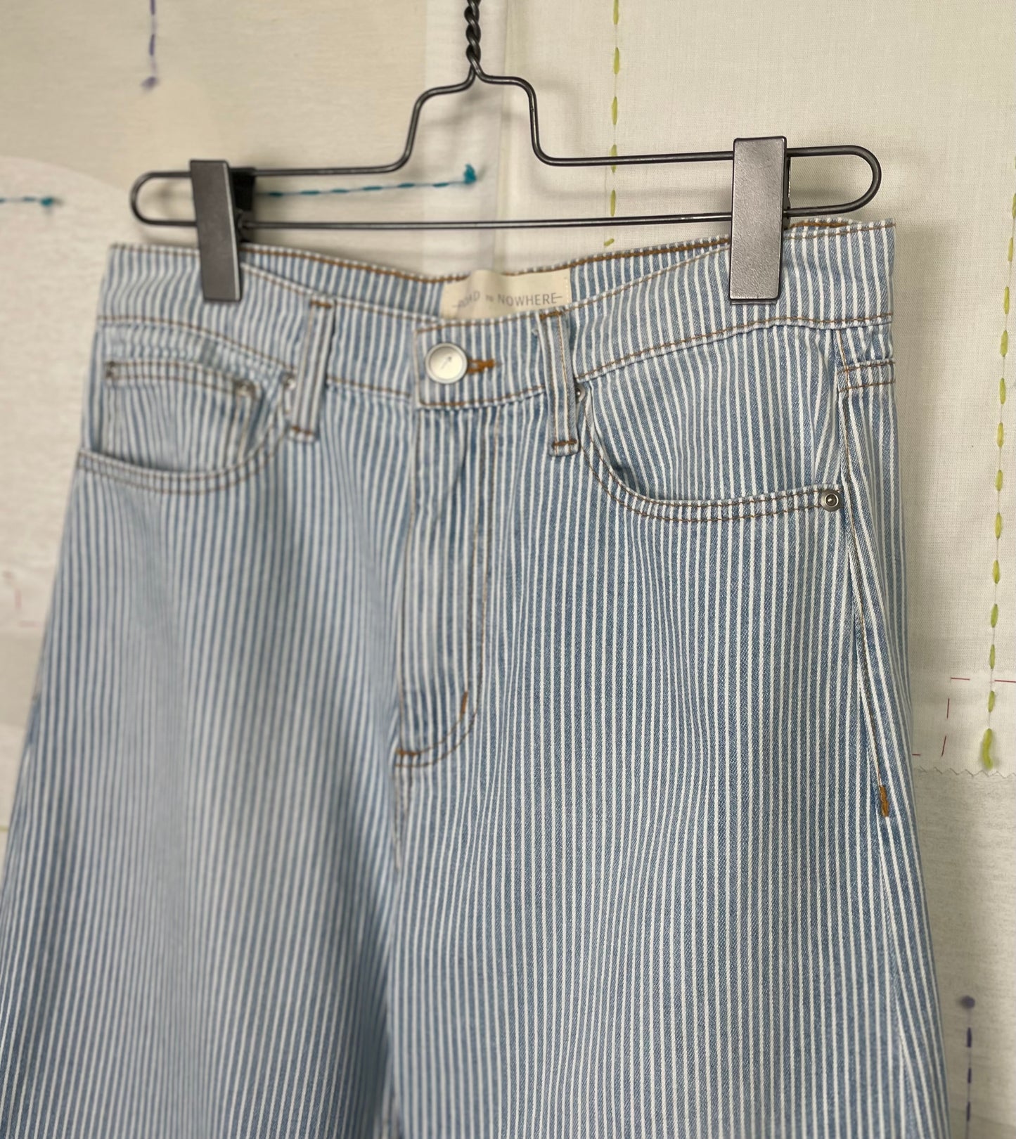 Road to Nowhere Pilon Railroad Stripe Pant - Powder Blue