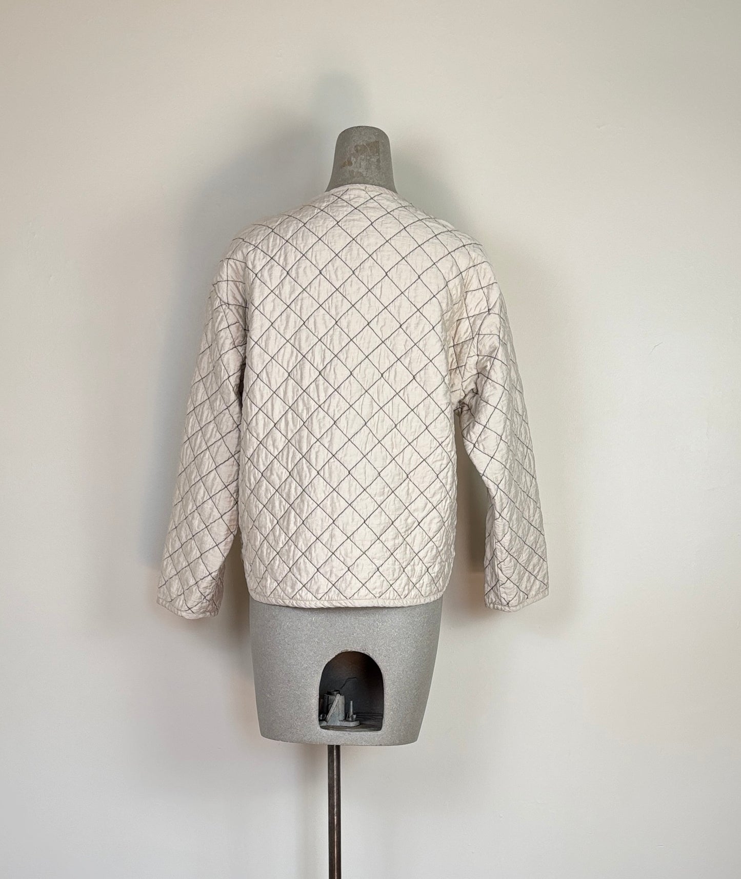 Cut Loose ~ Quilted Parachute Bomber Jacket - Moonbeam