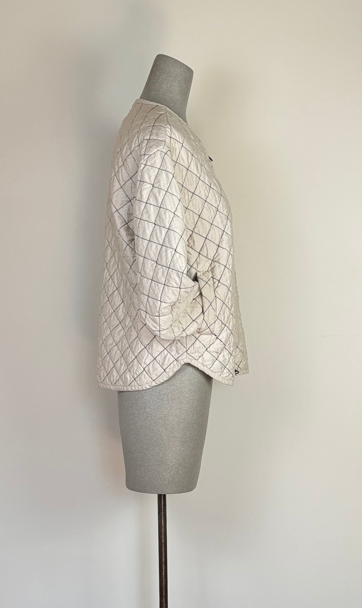Cut Loose ~ Quilted Parachute Bomber Jacket - Moonbeam