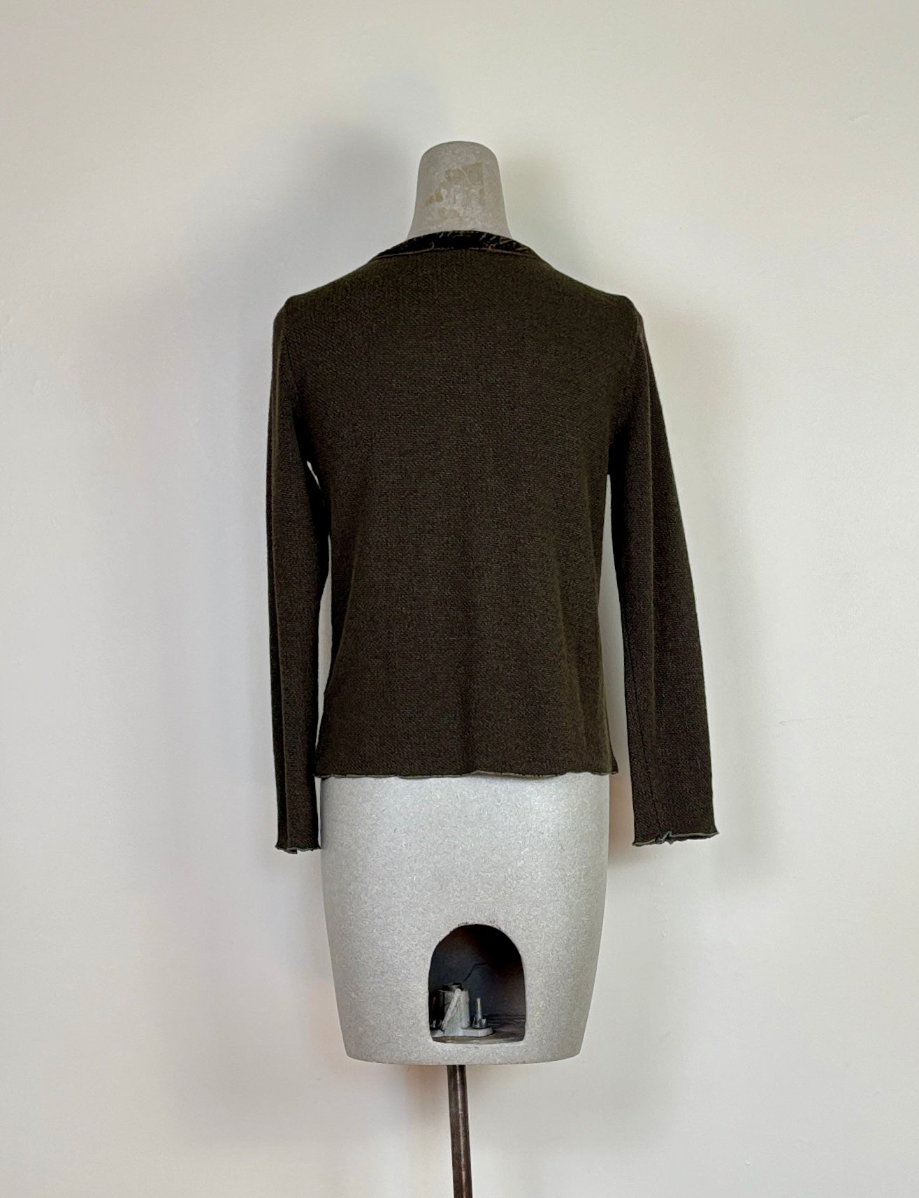 Cut Loose  ~  Crop Pocket Cardigan - Kelp